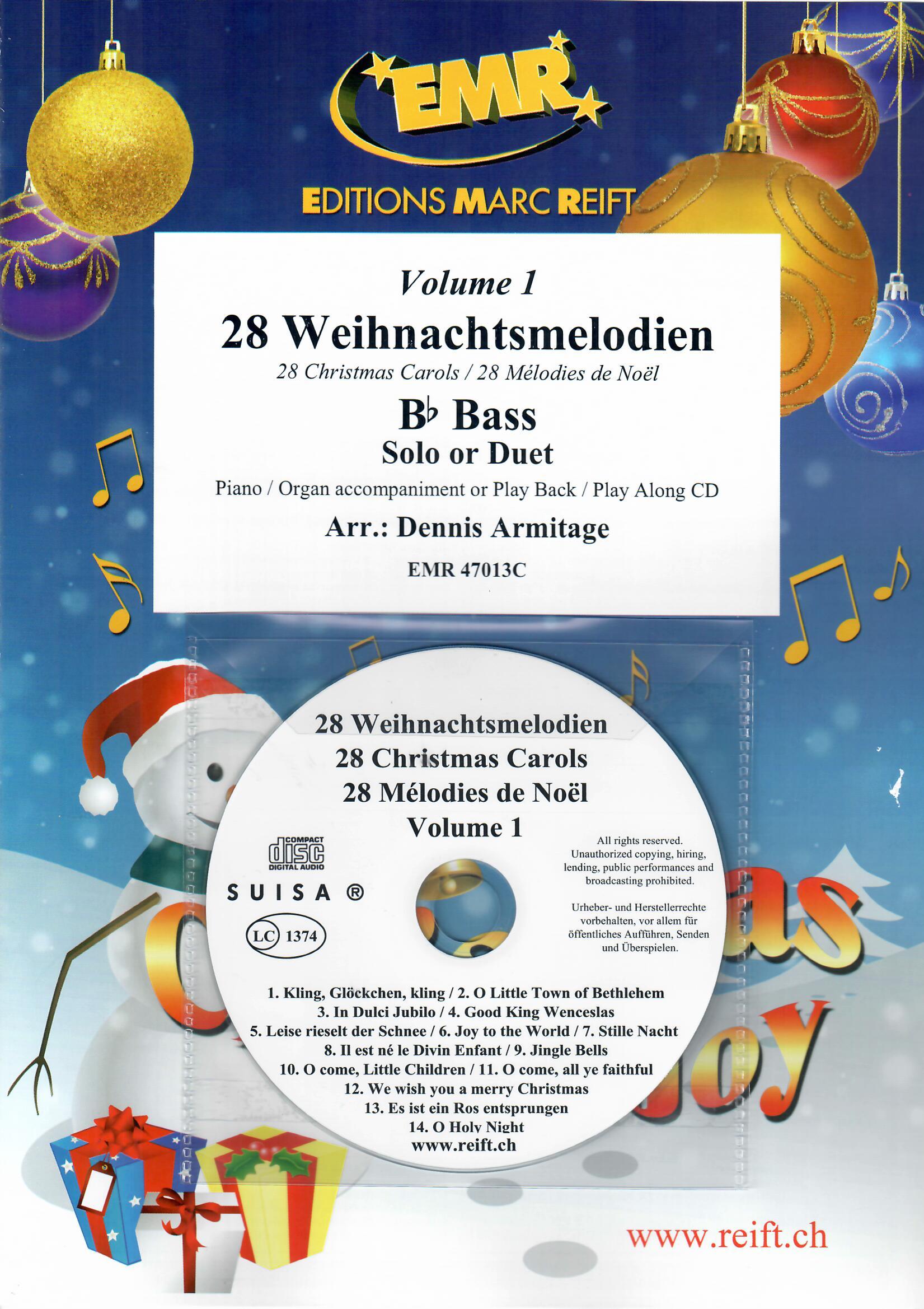 28 WEIHNACHTSMELODIEN VOL. 1, EMR Bb Bass Duets