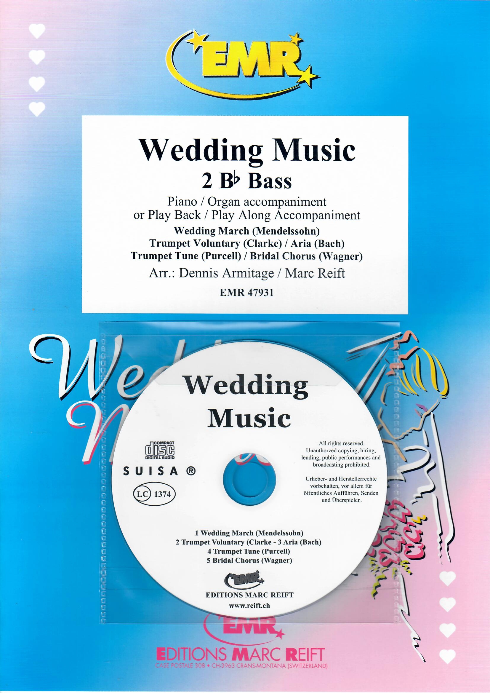 WEDDING MUSIC, NEW & RECENT Publications, EMR Bb Bass Duets