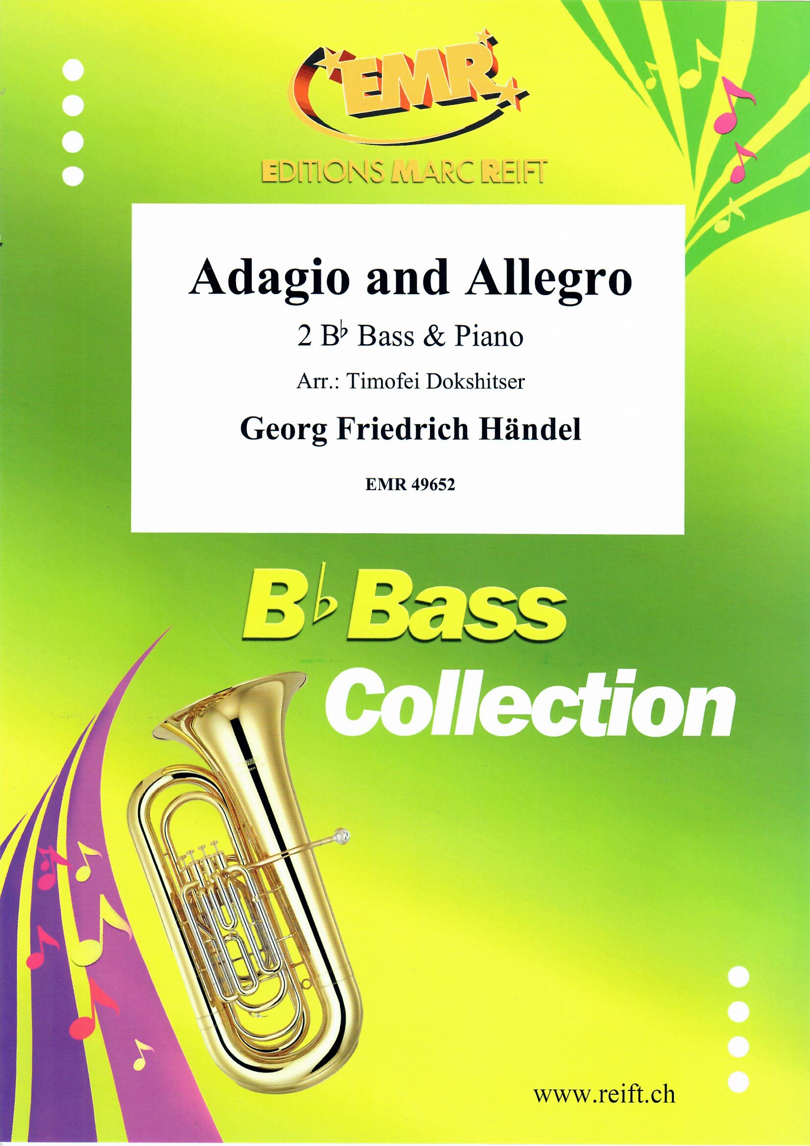 ADAGIO AND ALLEGRO - Bb.Bass & Piano, EMR Bb Bass Duets