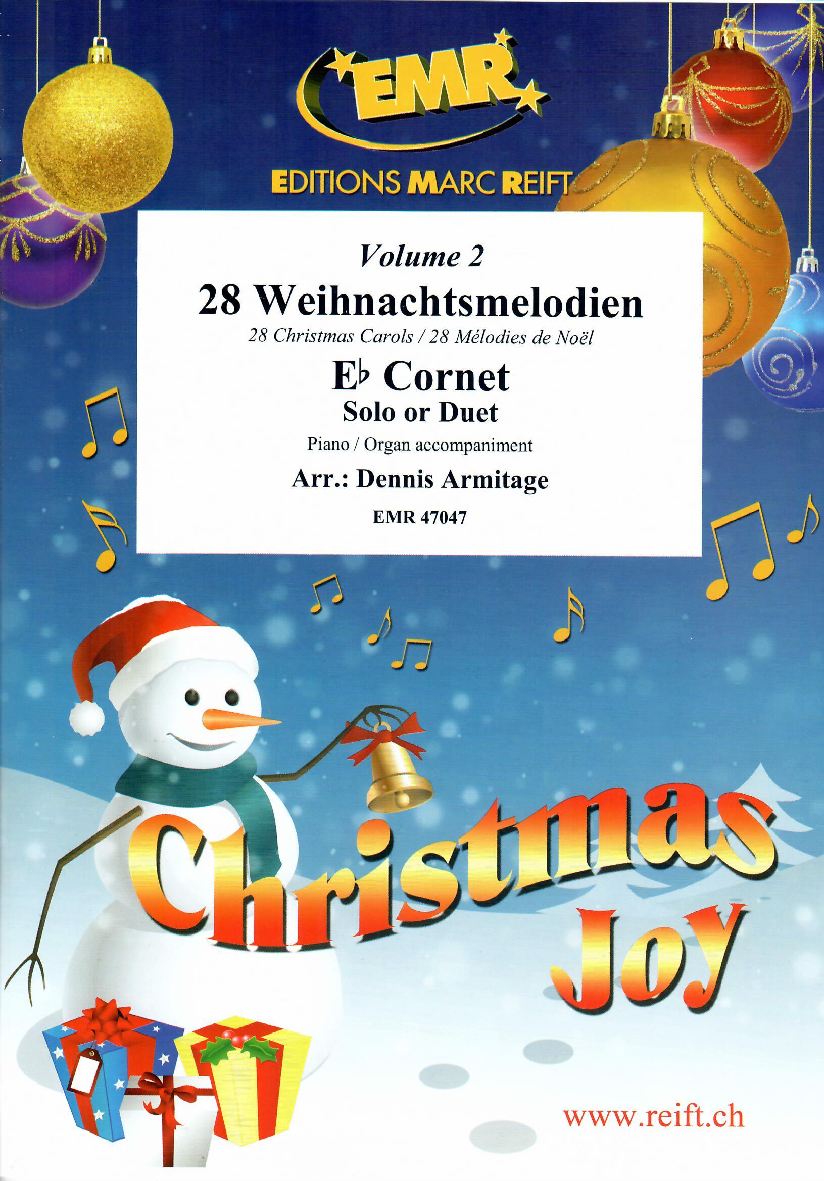 28 WEIHNACHTSMELODIEN VOL. 2, EMR Eb.Soprano Cornet Duets