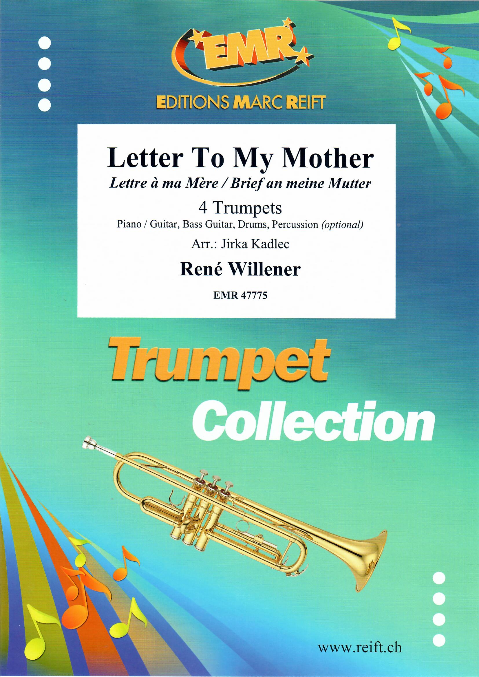 LETTER TO MY MOTHER  - trumpet Quartet with Pno