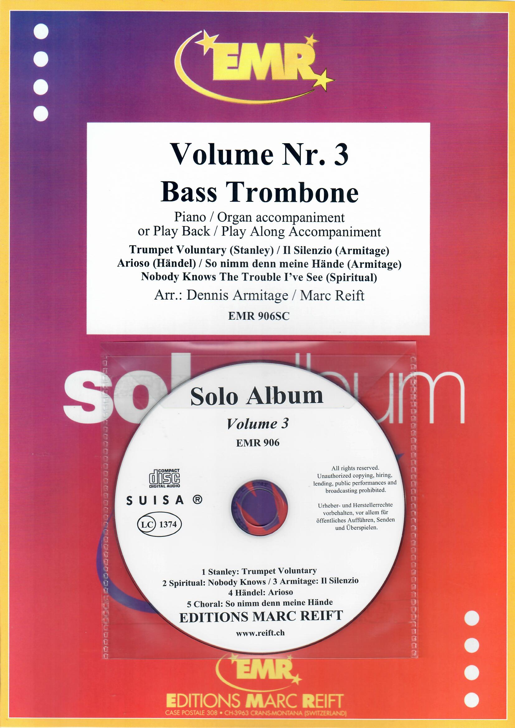 SOLO ALBUM VOLUME 03, NEW & RECENT Publications, SOLOS for Bass Trombone