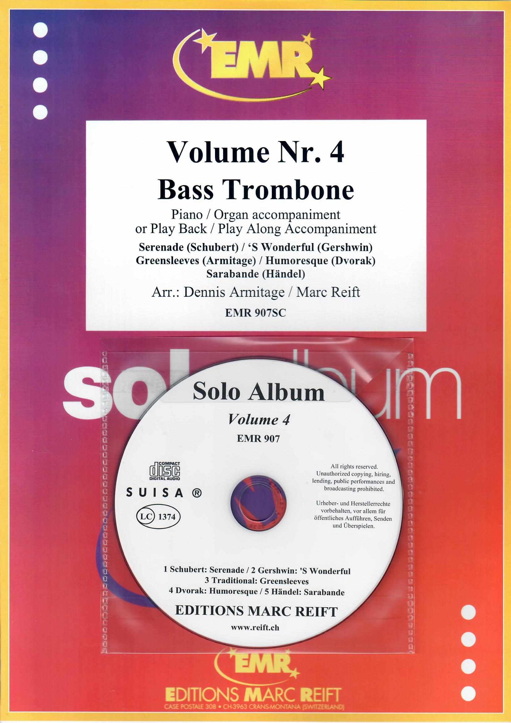SOLO ALBUM VOLUME 04, NEW & RECENT Publications, SOLOS for Bass Trombone
