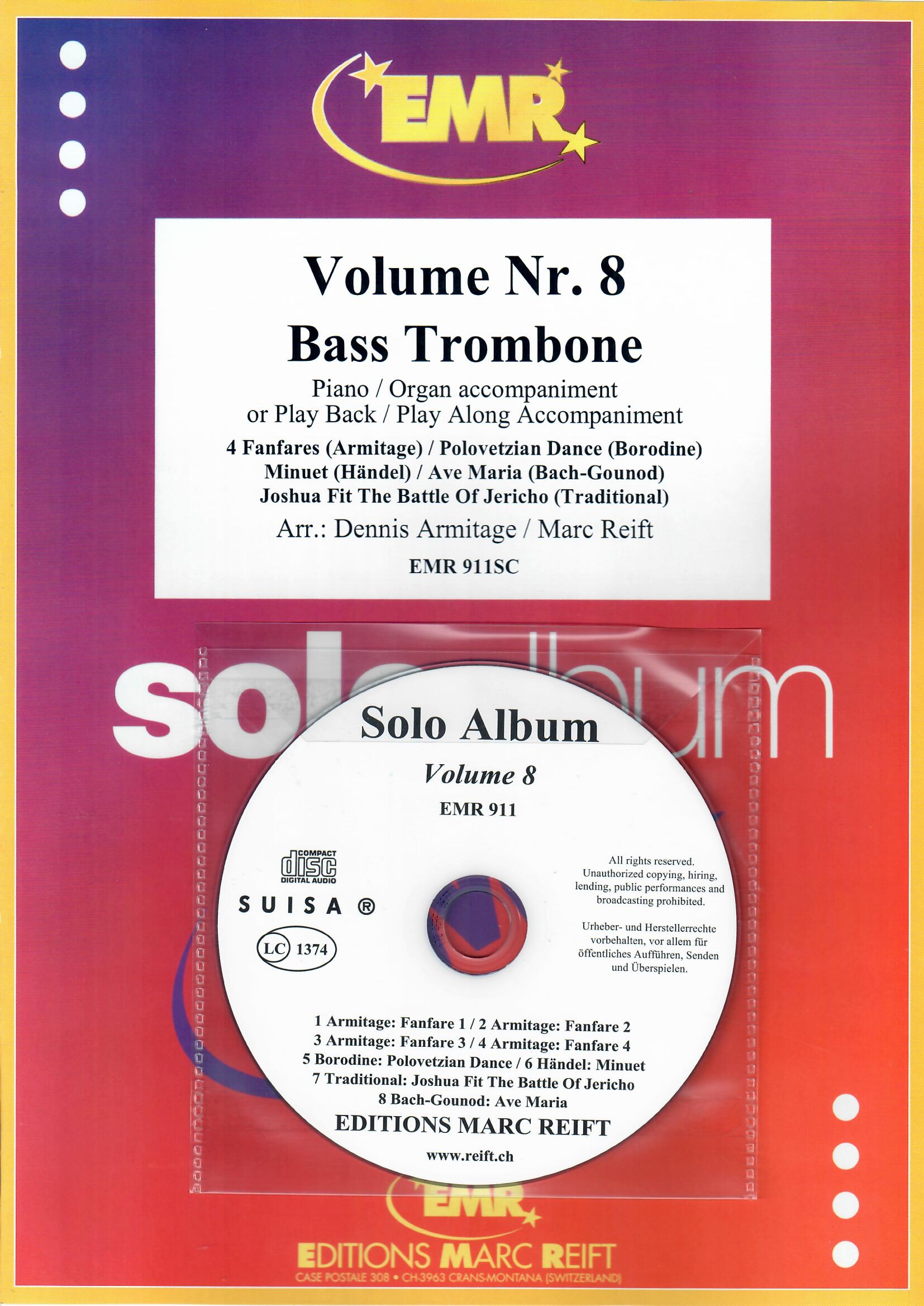SOLO ALBUM VOLUME 08, NEW & RECENT Publications, SOLOS for Bass Trombone