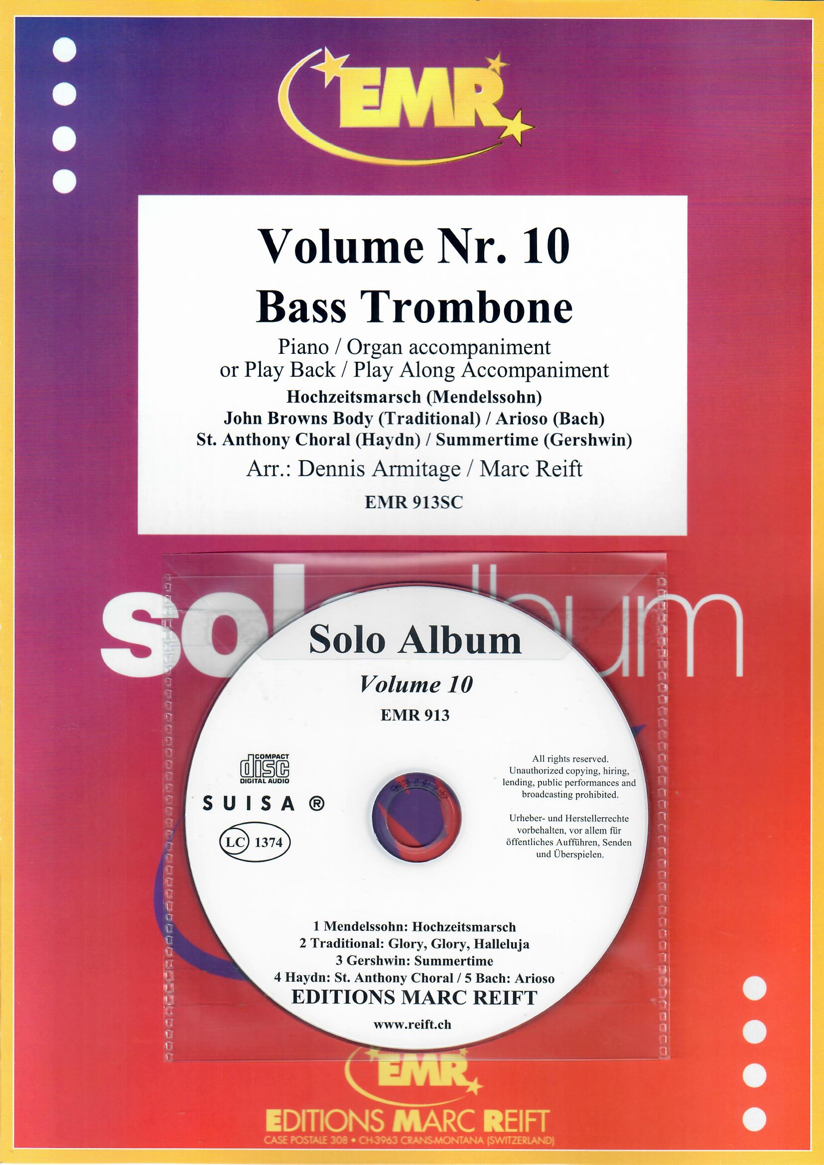 SOLO ALBUM VOLUME 10, NEW & RECENT Publications, SOLOS for Bass Trombone