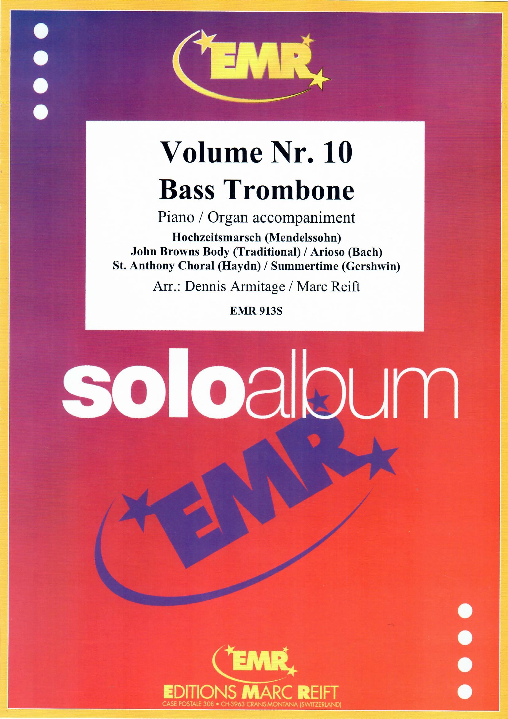 SOLO ALBUM VOLUME 10, NEW & RECENT Publications, SOLOS for Bass Trombone