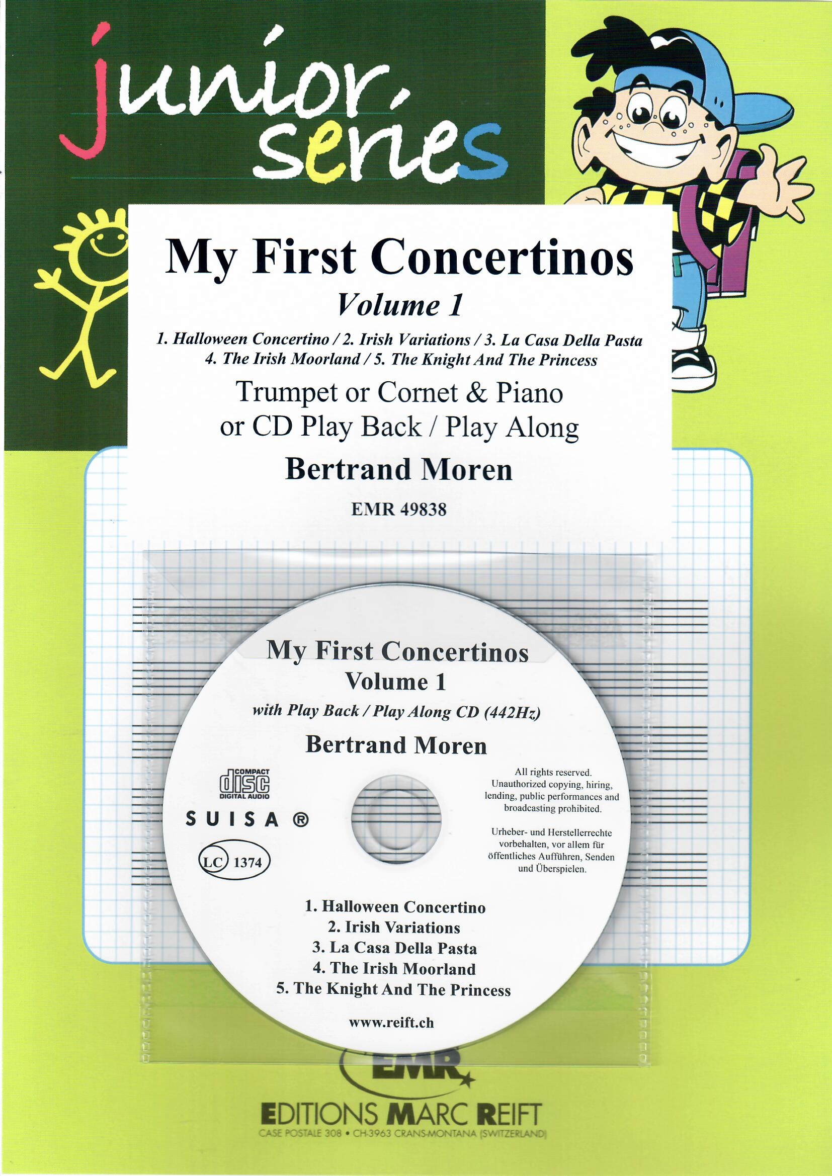 MY FIRST CONCERTINOS VOLUME 1 - Cornet & CD, BOOKS with CD Accomp., SOLOS - B♭. Cornet/Trumpet with Piano