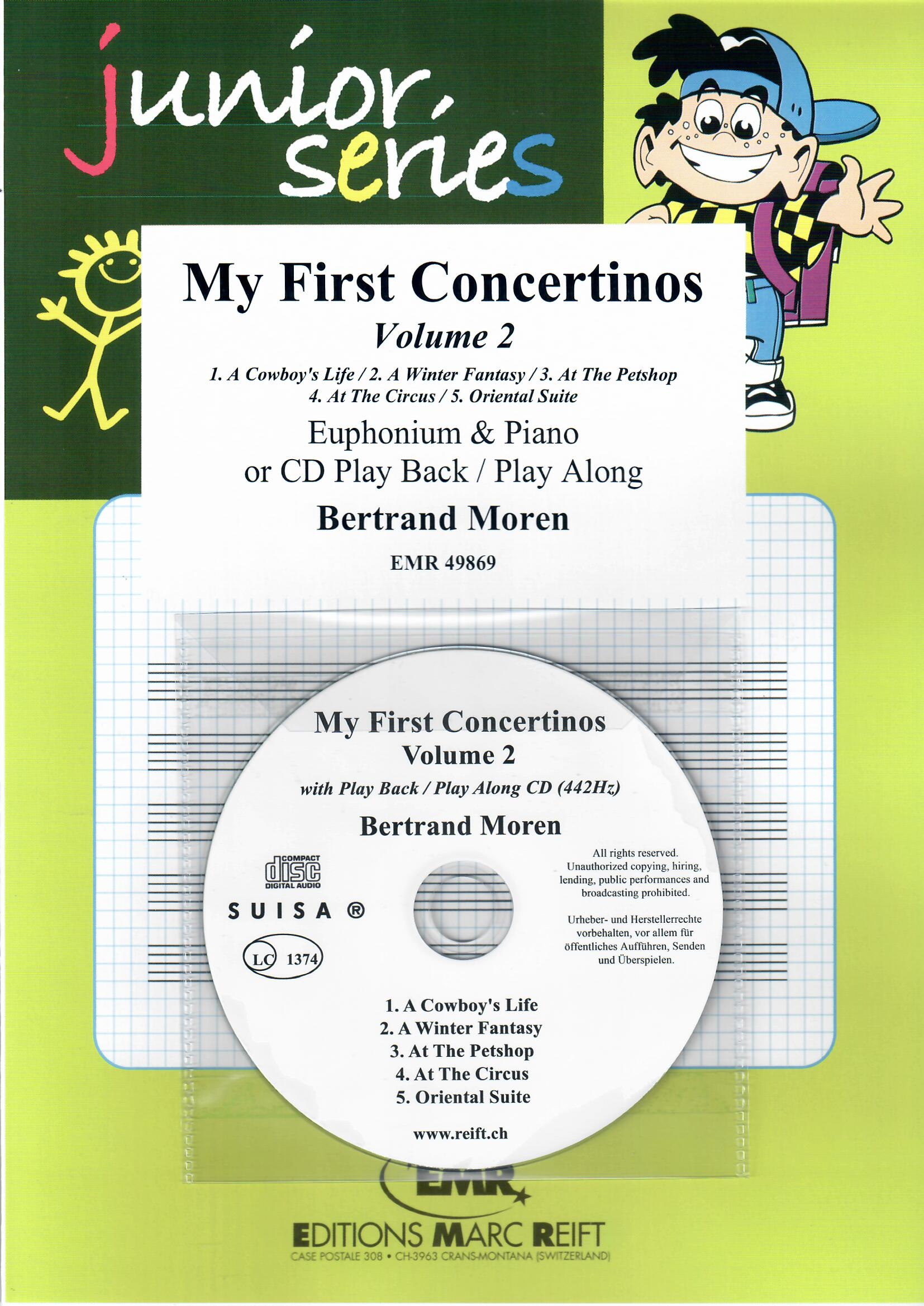 MY FIRST CONCERTINOS VOLUME 2 - Euphonium & CD, BOOKS with CD Accomp., SOLOS - Euphonium