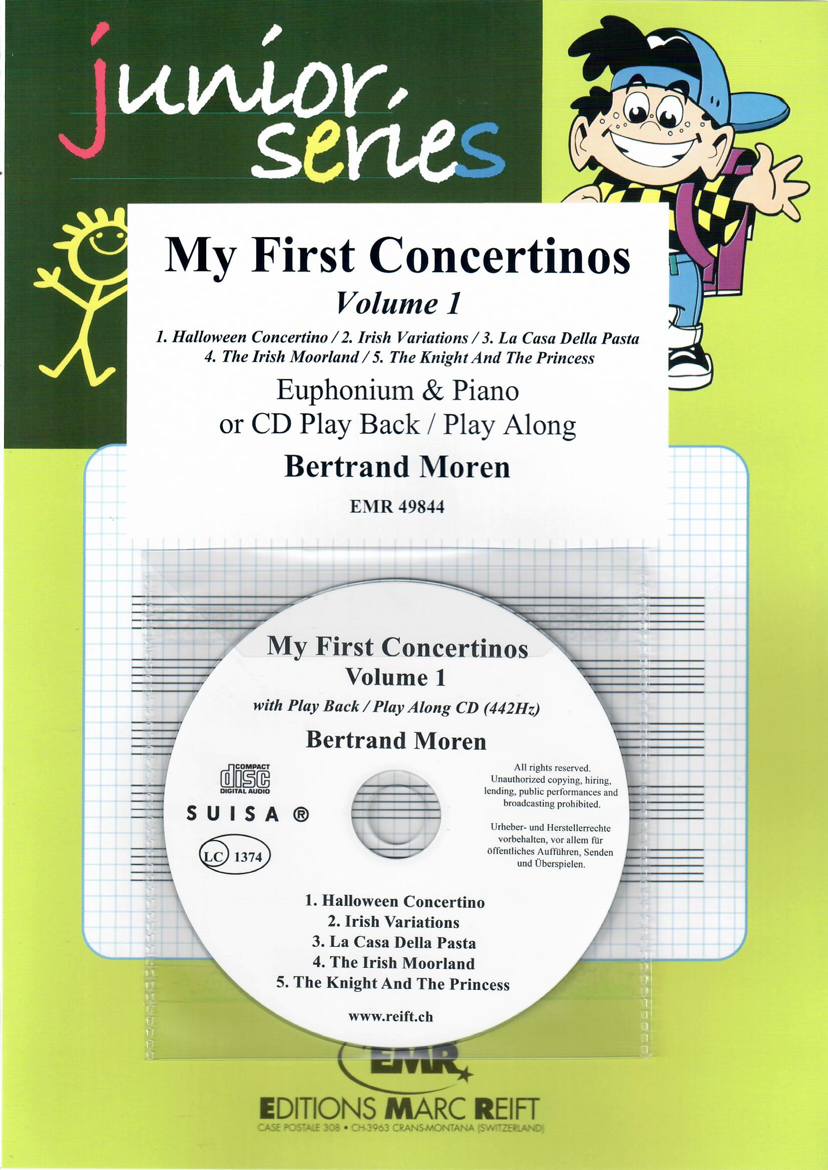 MY FIRST CONCERTINOS VOLUME 1 - Euphonium & Piano, BOOKS with CD Accomp., SOLOS - Euphonium