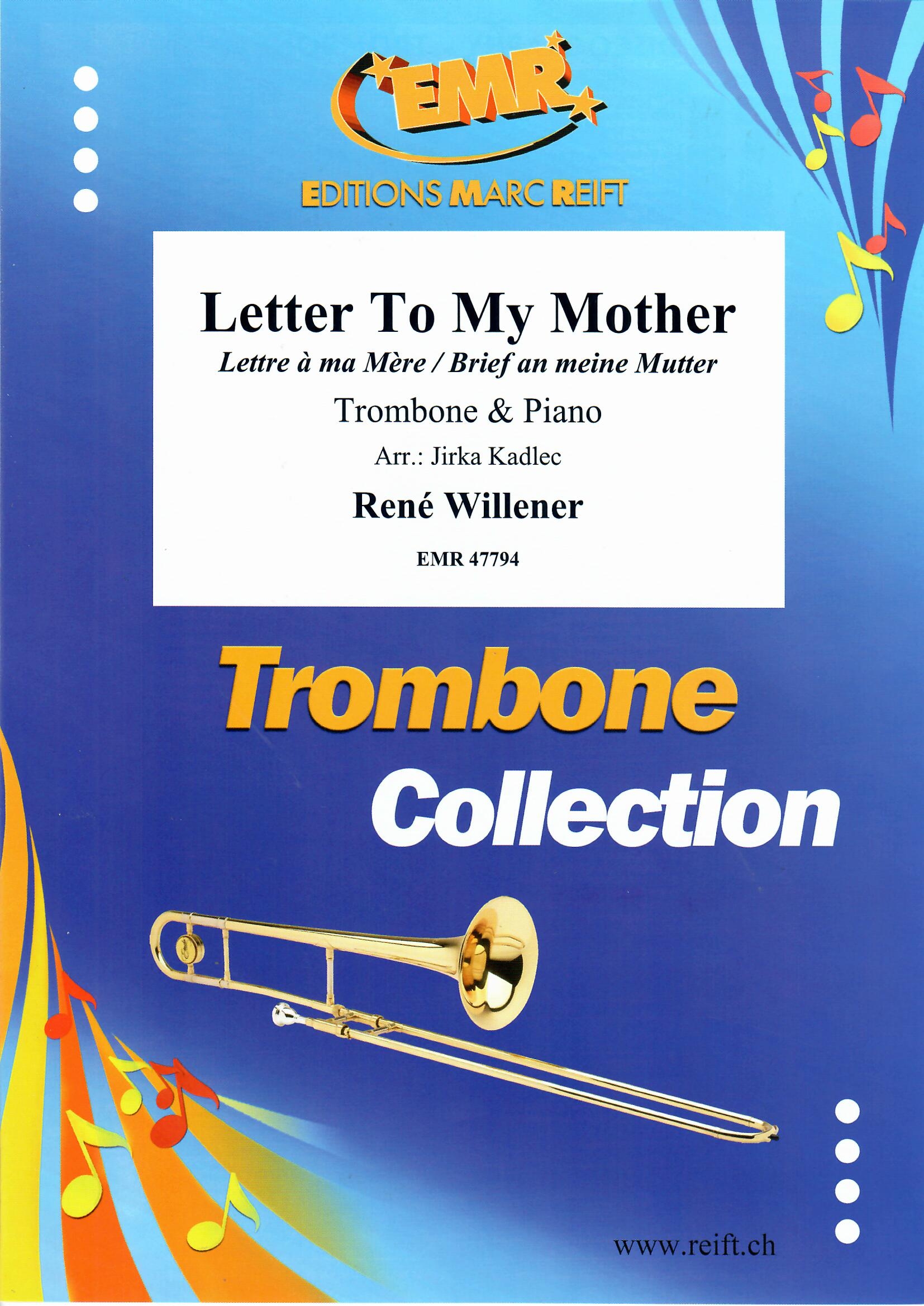 LETTER TO MY MOTHER - Trombone & Piano, SOLOS - Trombone