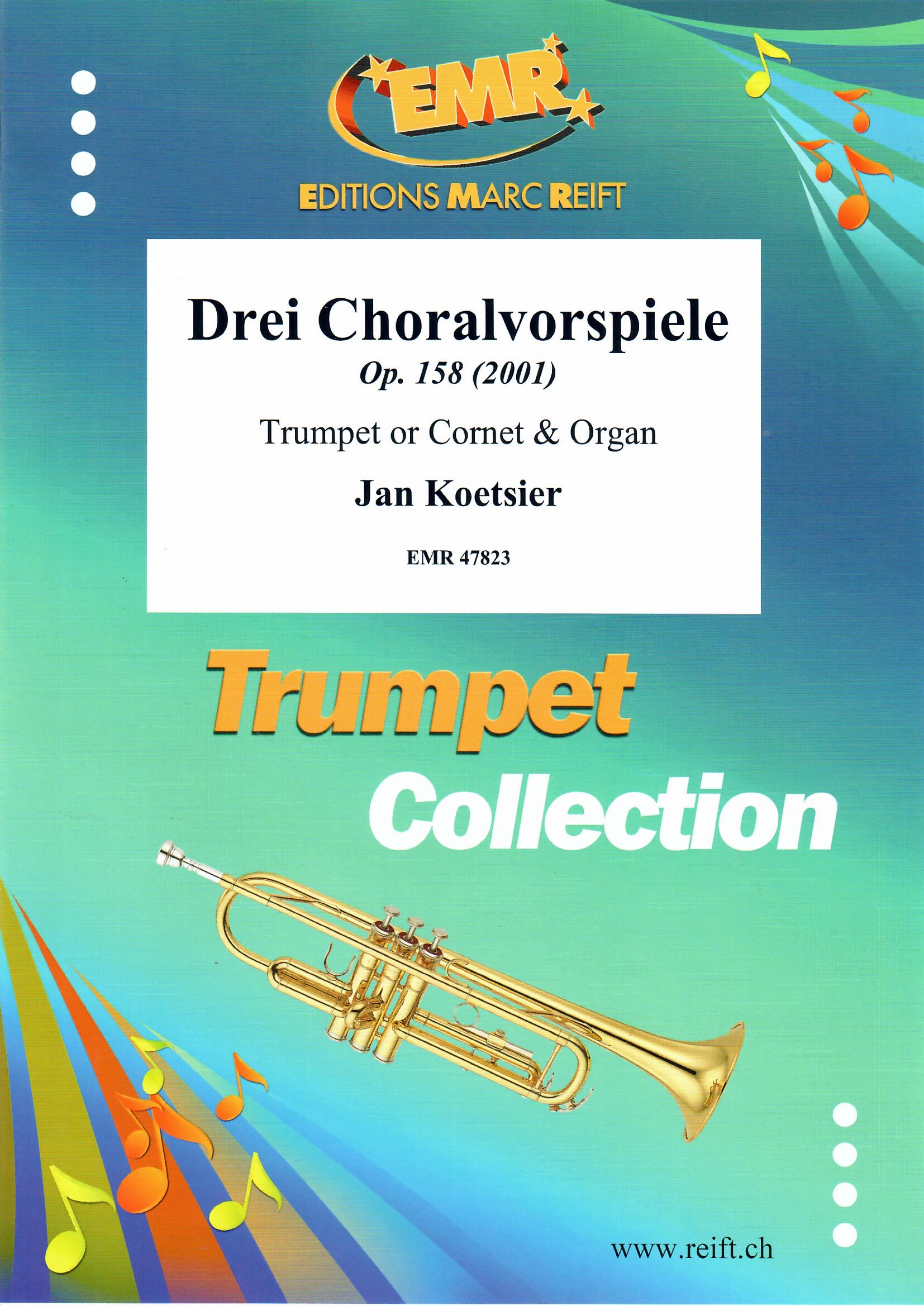 DREI CHORALVORSPIELE - Trumpet & Organ, SOLOS - B♭. Cornet/Trumpet with Piano