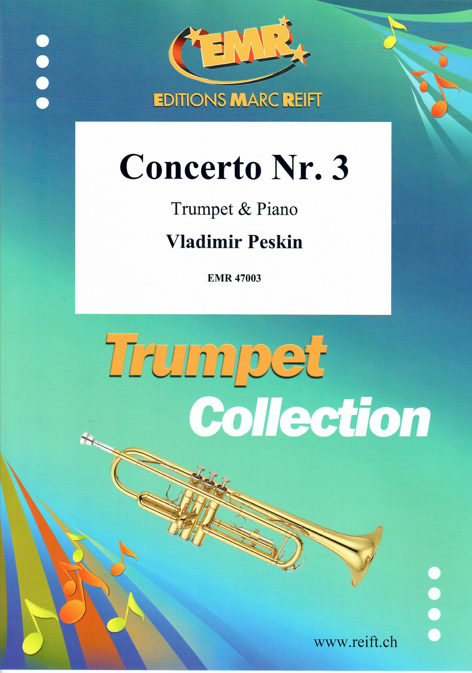 CONCERTO NR. 3, NEW & RECENT Publications, SOLOS - B♭. Cornet/Trumpet with Piano