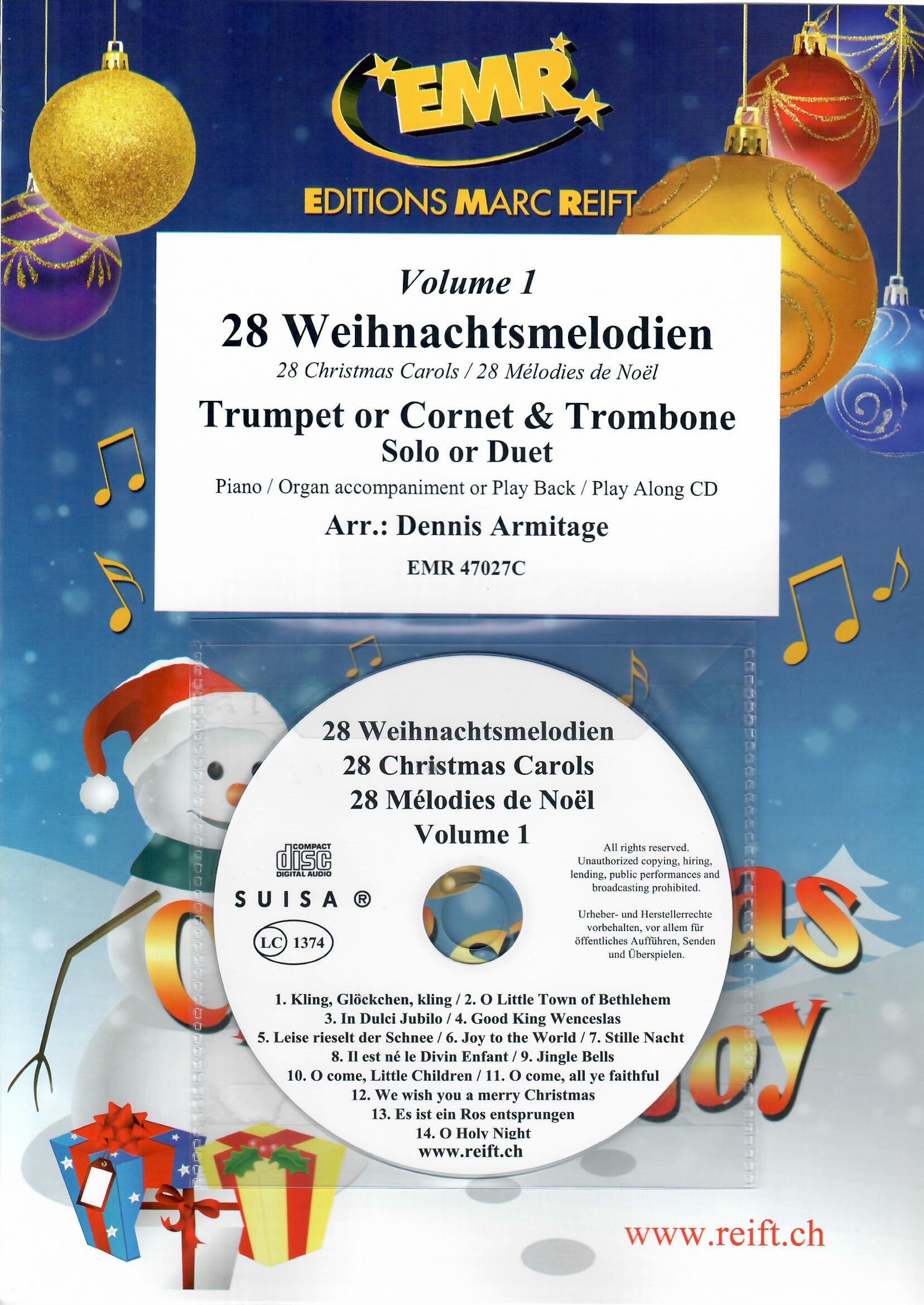 28 WEIHNACHTSMELODIEN VOL. 1, Quartets