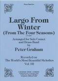 LARGO FROM WINTER - Parts & Score, LIGHT CONCERT MUSIC, SOLOS - B♭. Cornet & Band