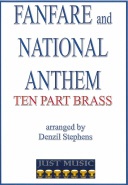 FANFARE & NATIONAL ANTHEM - Parts & Score, TEN PART BRASS MUSIC