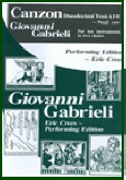 CANZON Duodecimi Toni a 10 No. 2 (1597) - Parts & Score, Gabrieli Brass