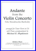 ANDANTE from the VIOLIN CONCERTO - Eb.Horn Solo & Piano, SOLOS for E♭. Horn