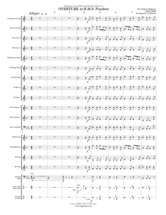 OVERTURE TO HMS PINAFORE - Parts & Score, LIGHT CONCERT MUSIC