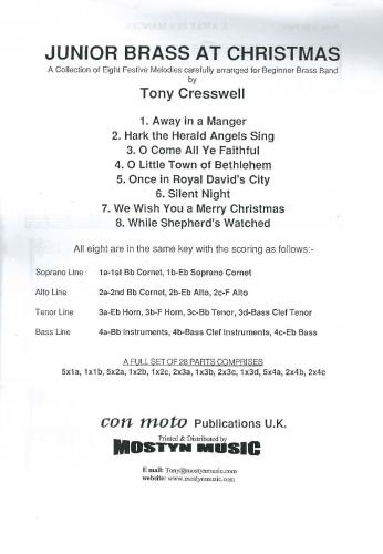 JUNIOR BRASS AT CHRISTMAS - Parts & Score, Christmas Music, Con Moto Brass