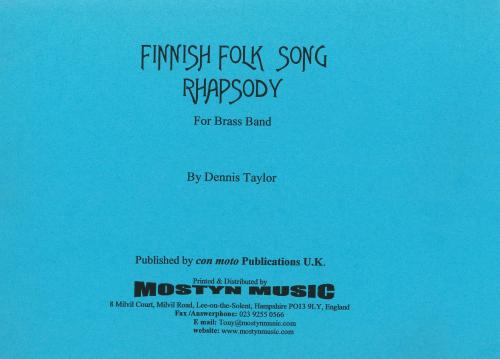 FINNISH FOLK SONG RHAPSODY - Score only, LIGHT CONCERT MUSIC, Con Moto Brass