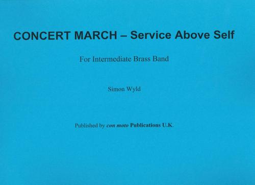 CONCERT MARCH: SERVICE ABOVE SELF - Score only, MARCHES, Con Moto Brass