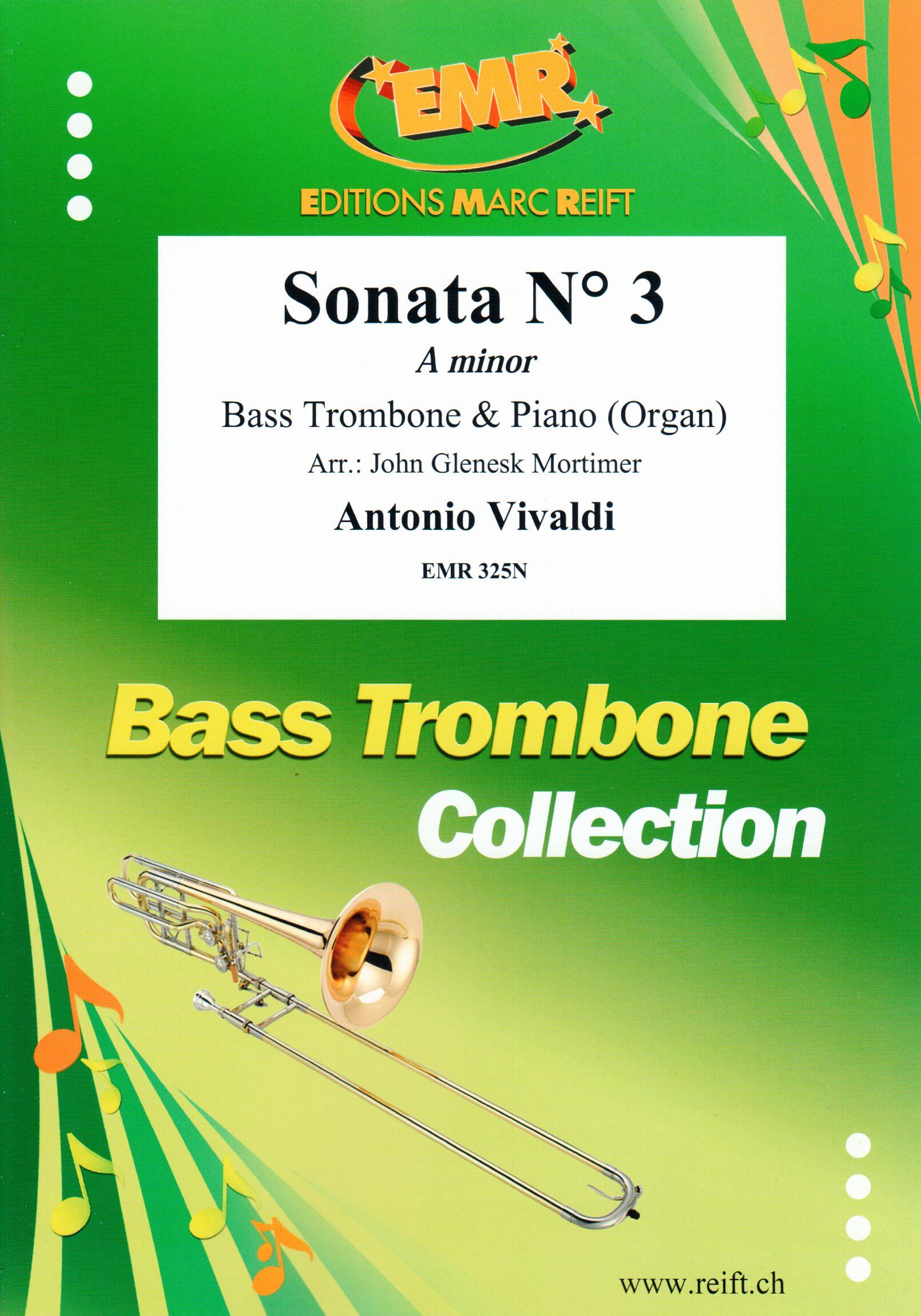 SONATA N° 3 IN A MINOR - Parts & Score, NEW & RECENT Publications, SOLOS for Bass Trombone