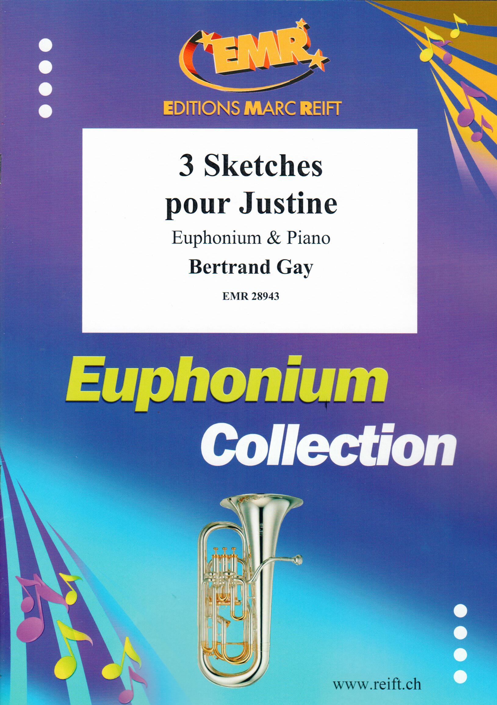 3 SKETCHES POUR JUSTINE, SOLOS - Euphonium