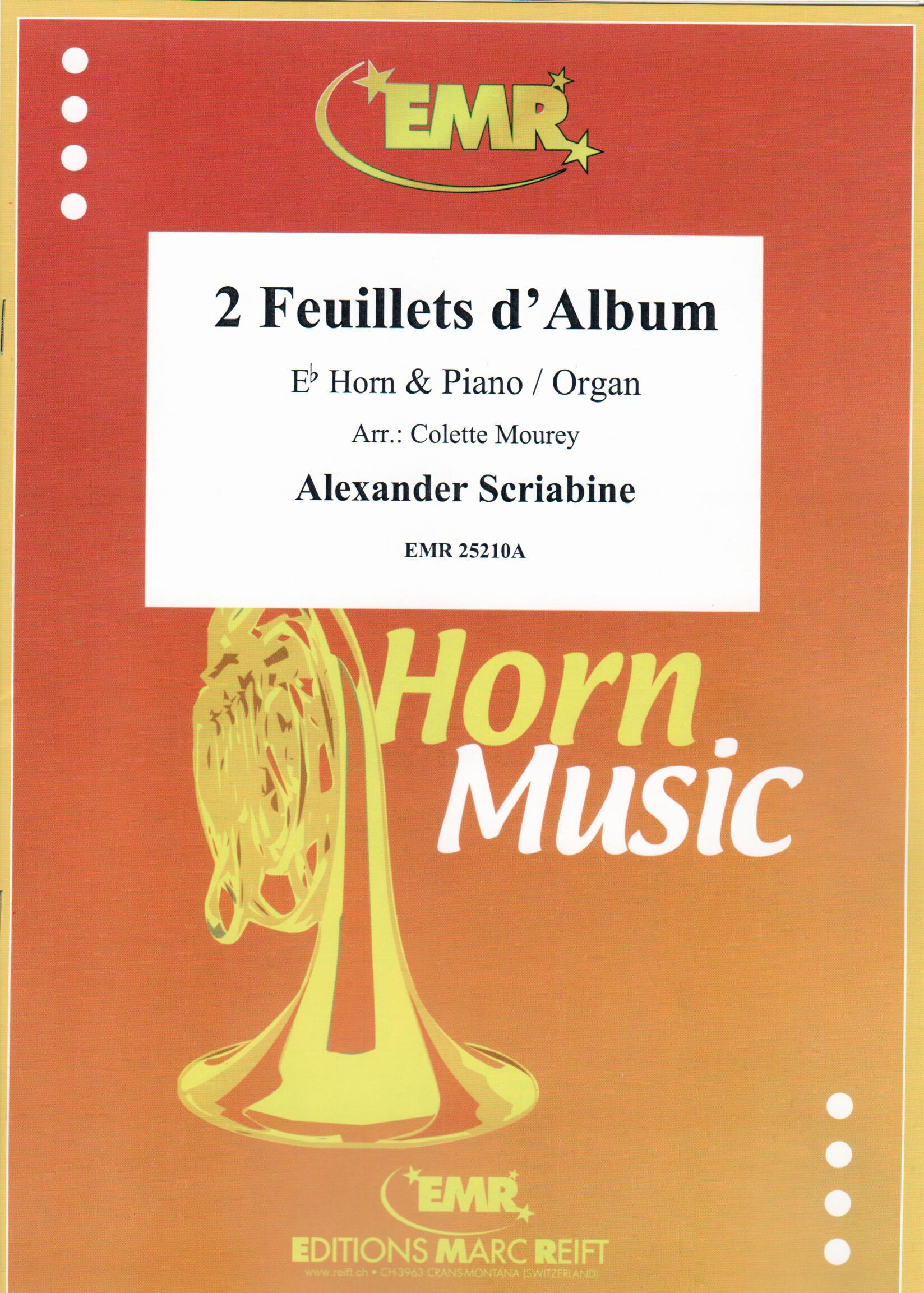 2 FEUILLETS D'ALBUM, SOLOS for E♭. Horn