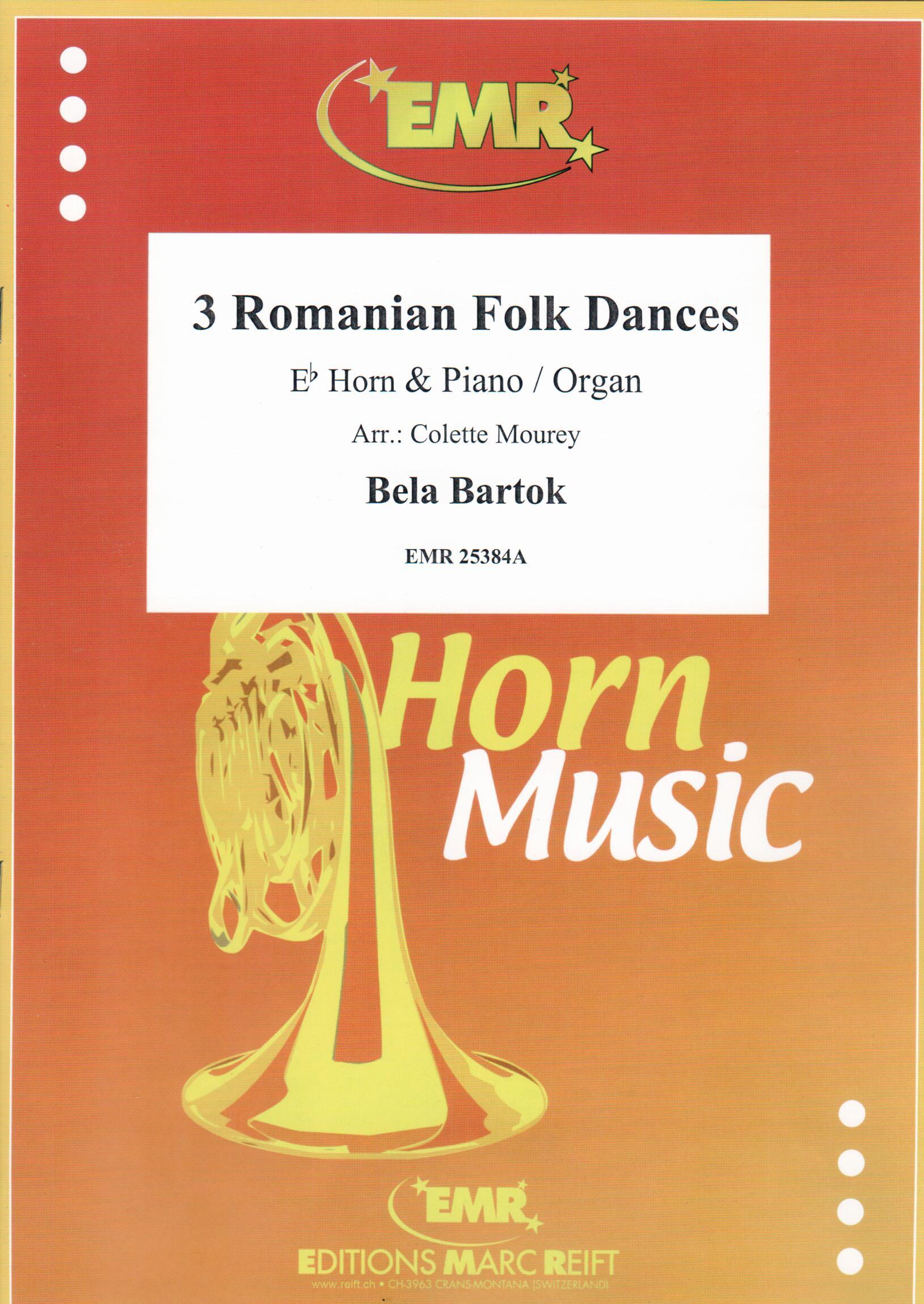 3 ROMANIAN FOLK DANCES, SOLOS for E♭. Horn