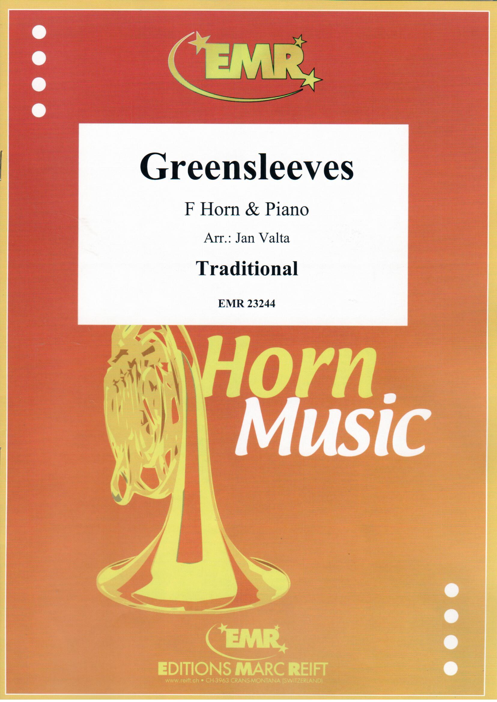 GREENSLEEVES, SOLOS for Horn in F