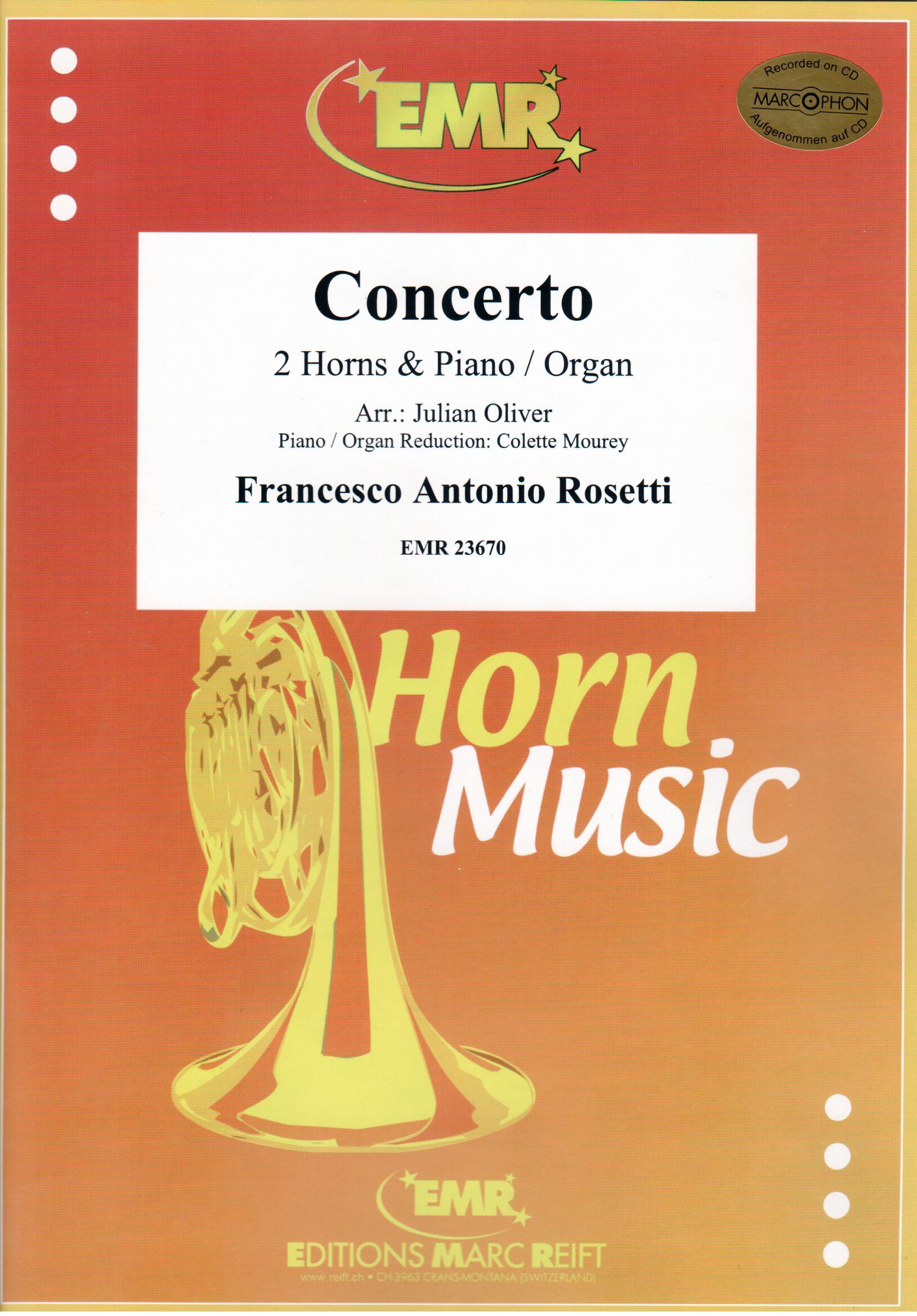 CONCERTO, SOLOS for Horn in F