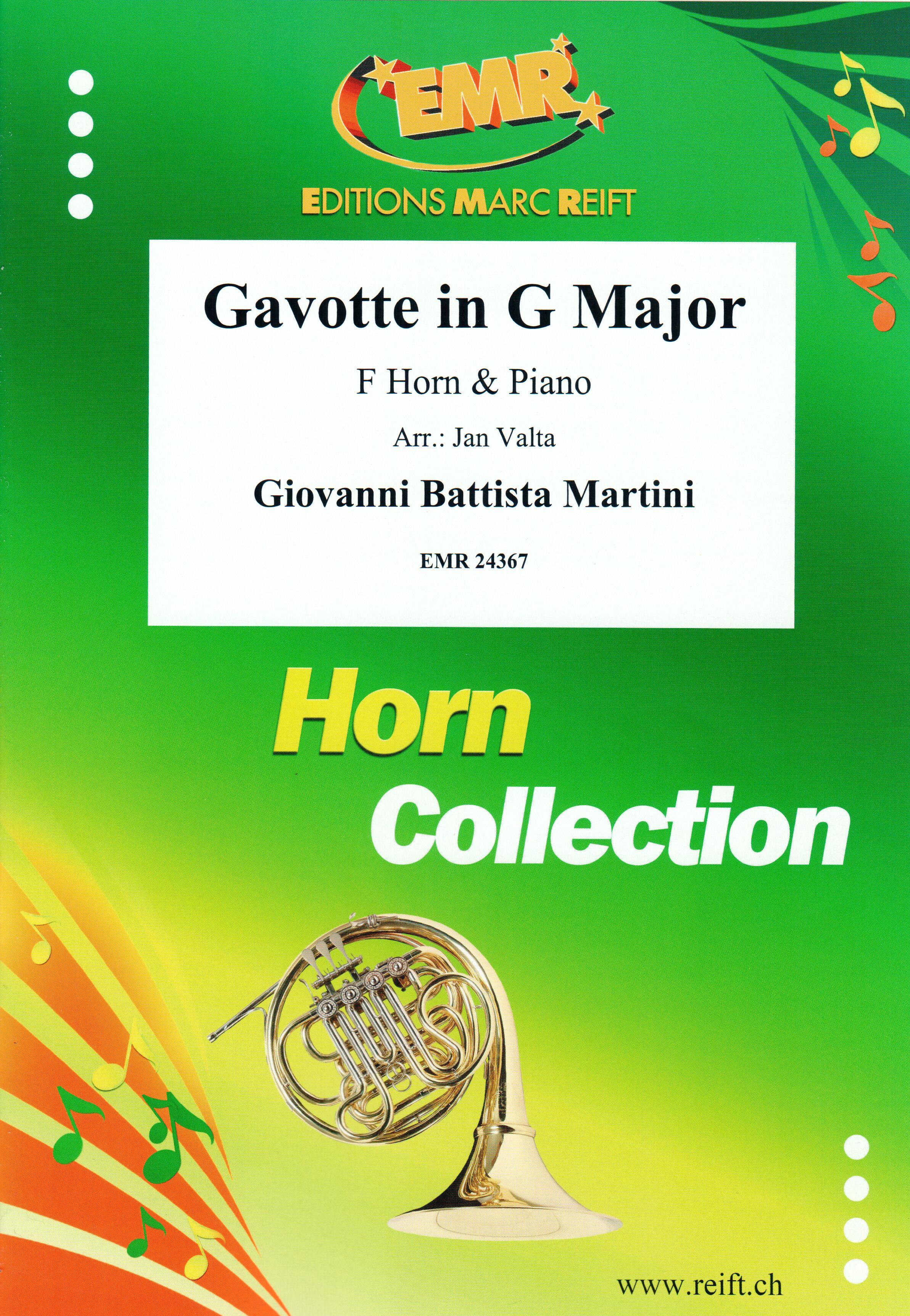 GAVOTTE IN G MAJOR, SOLOS for Horn in F