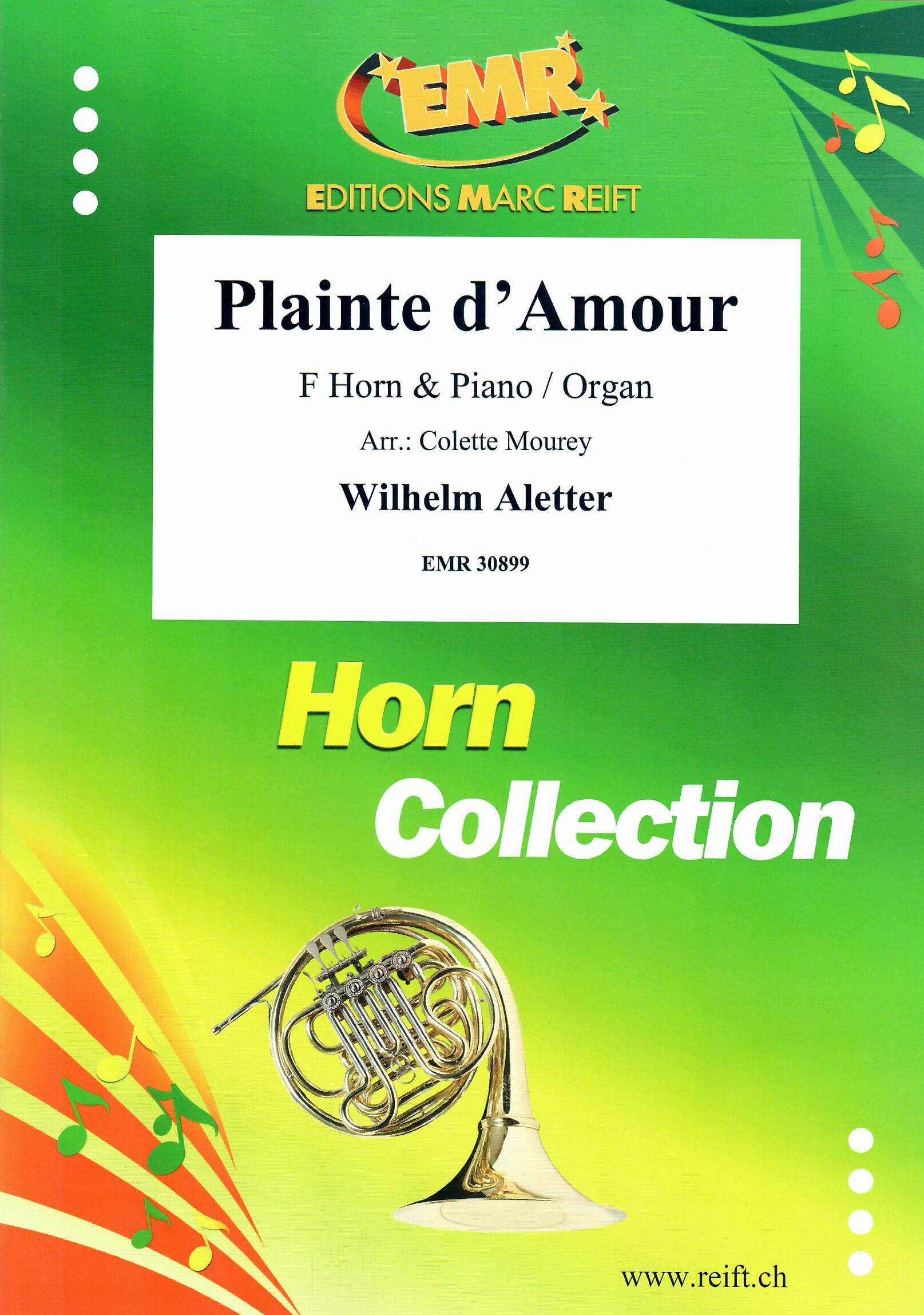 PLAINTE D'AMOUR, SOLOS for Horn in F