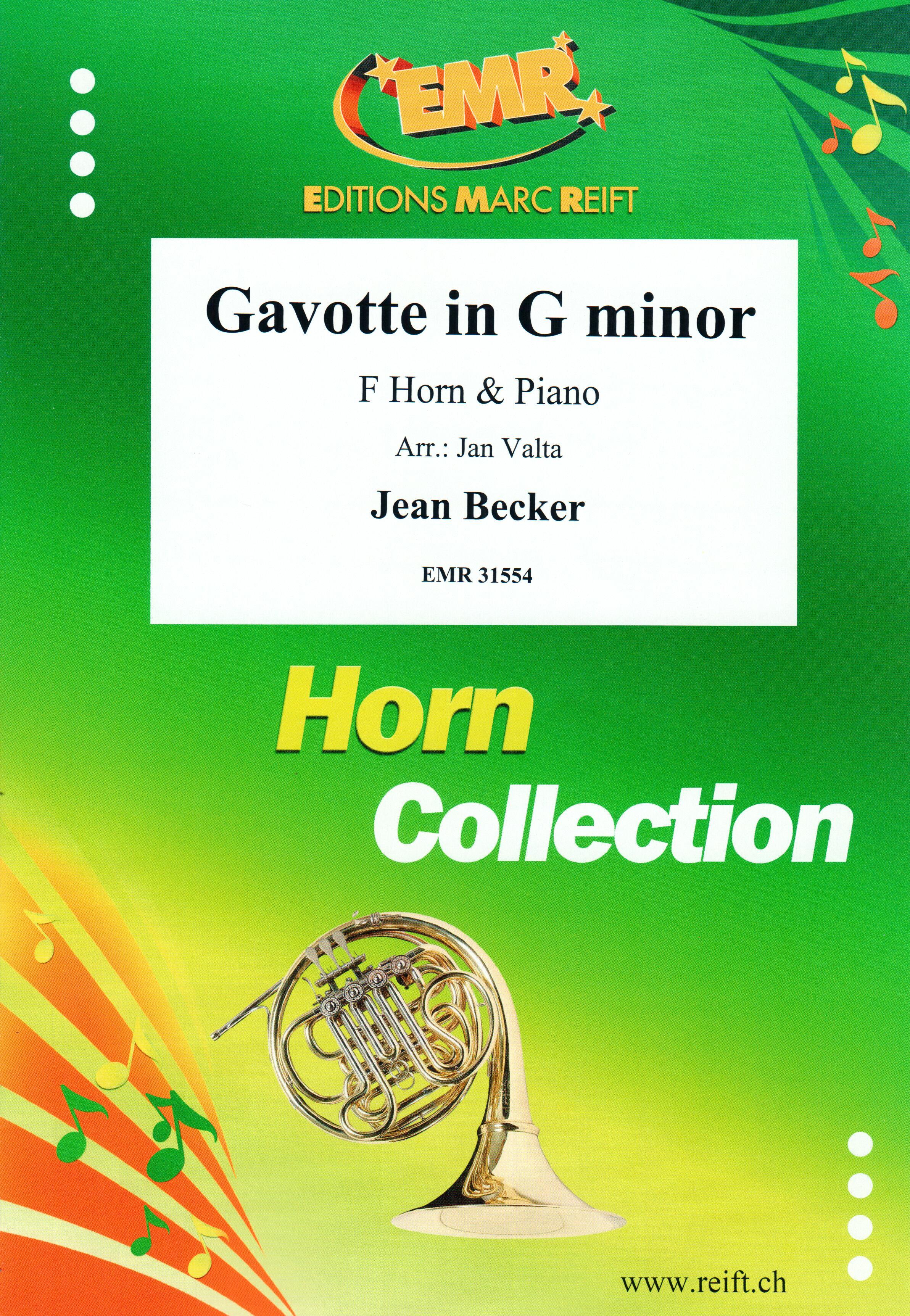 GAVOTTE IN G MINOR, SOLOS for Horn in F