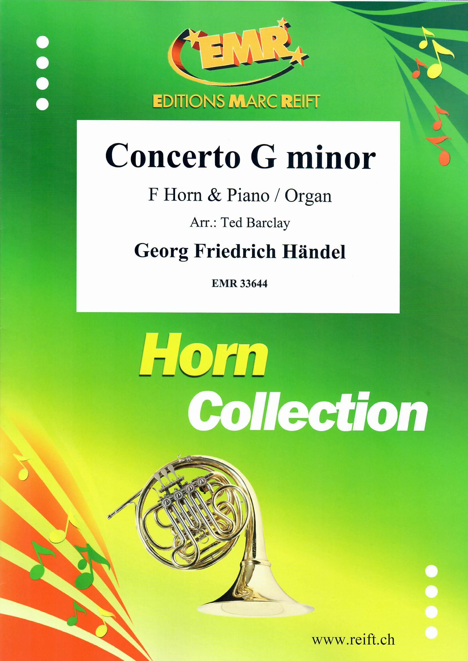 CONCERTO G MINOR, SOLOS for Horn in F