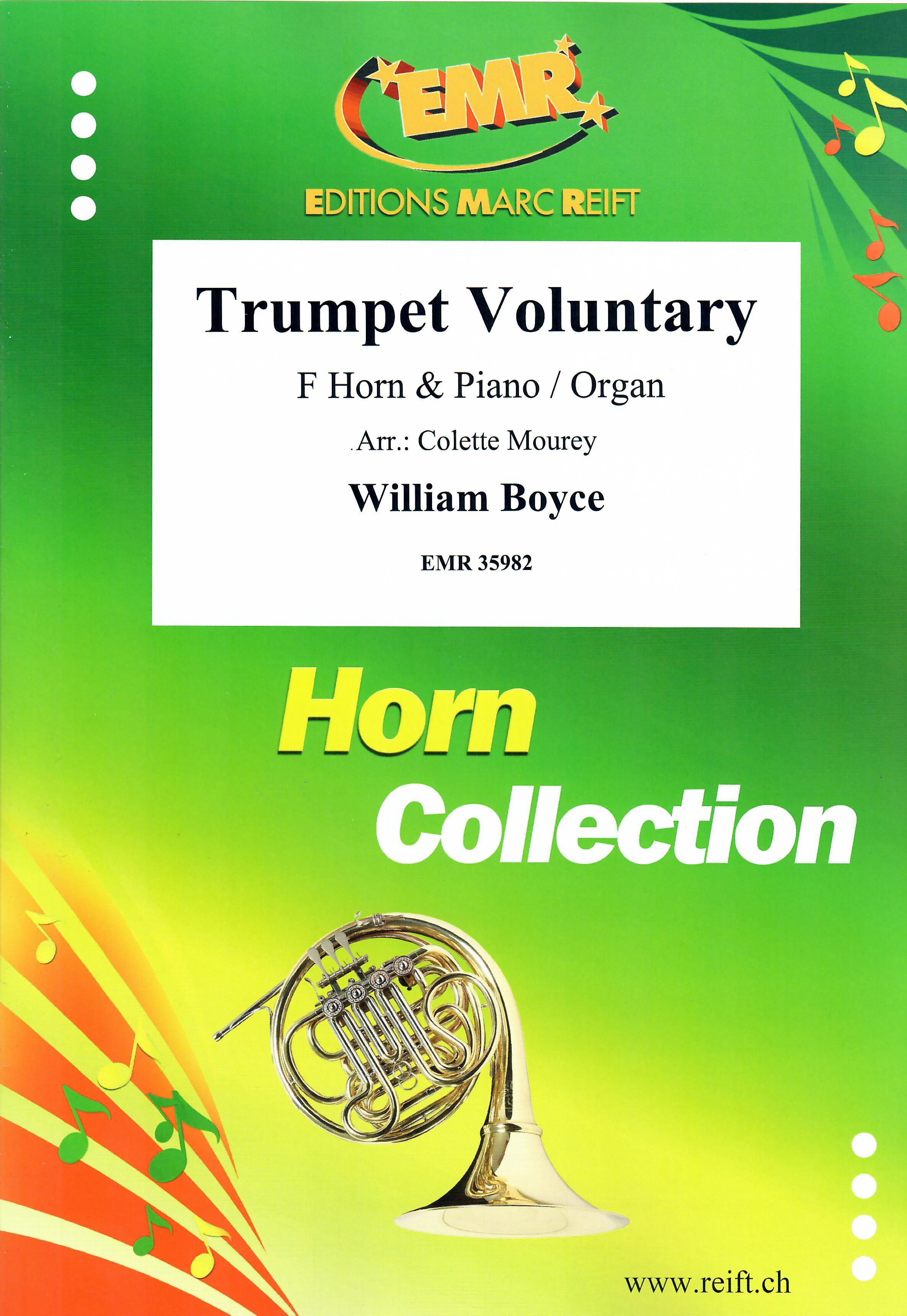 TRUMPET VOLUNTARY, SOLOS for Horn in F