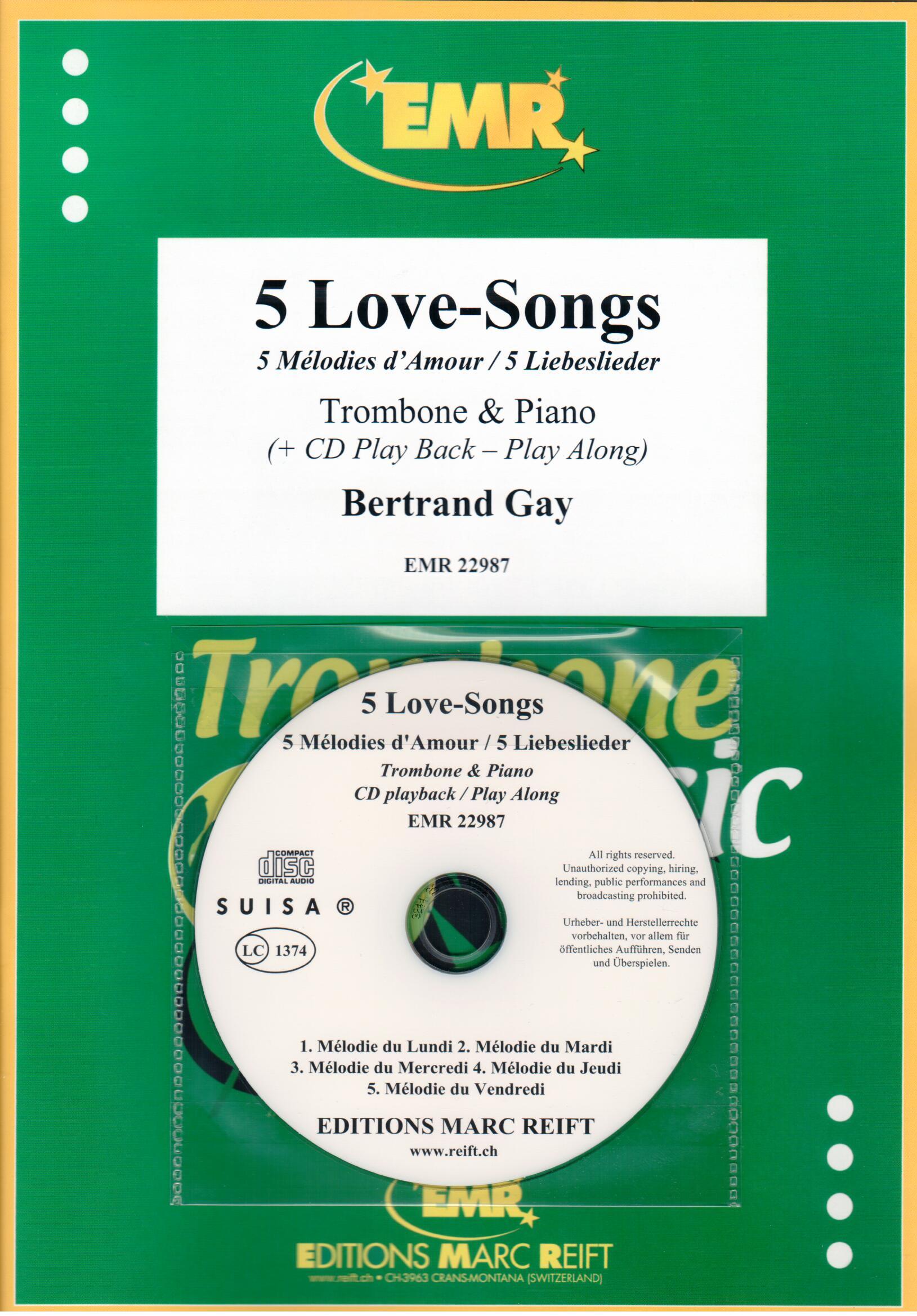 5 LOVE-SONGS, SOLOS - Trombone