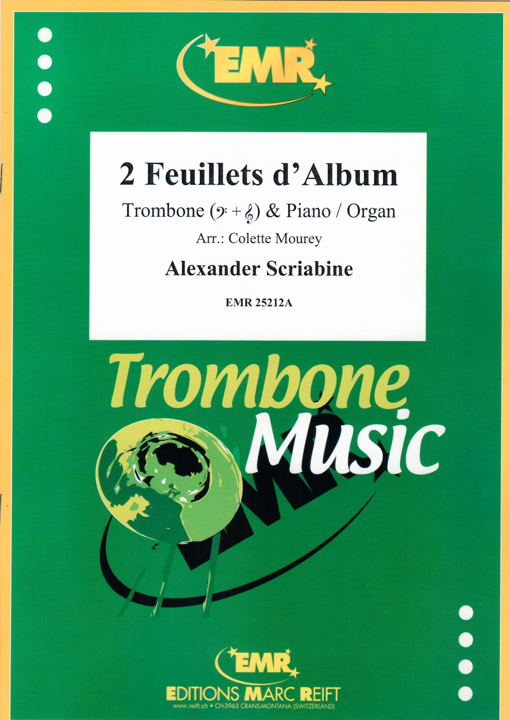 2 FEUILLETS D'ALBUM, SOLOS - Trombone