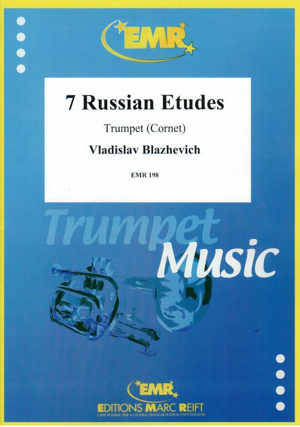 7 RUSSIAN ETUDES, SOLOS - B♭. Cornet/Trumpet with Piano