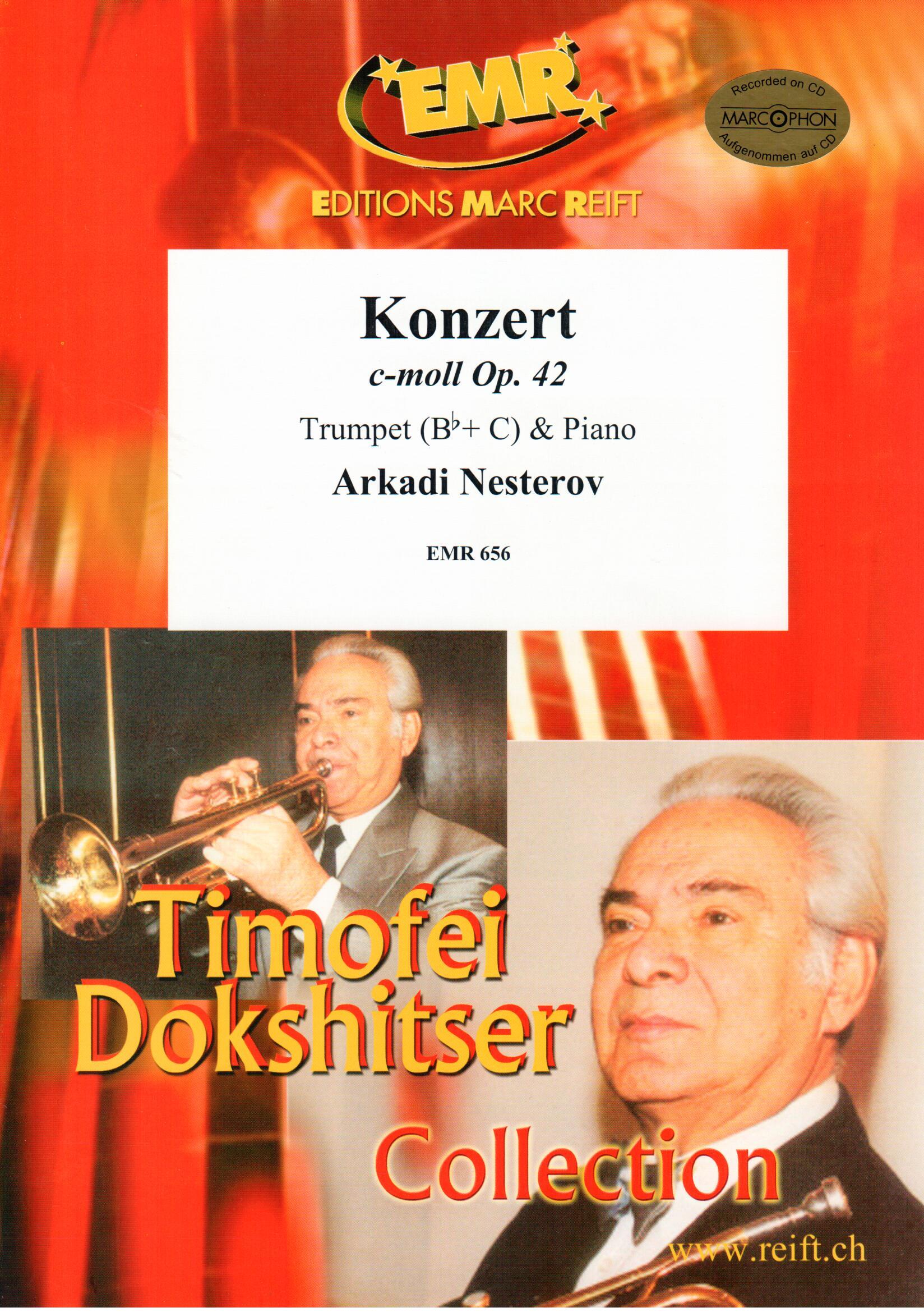 KONZERT C-MOLL OP. 42, SOLOS - B♭. Cornet/Trumpet with Piano