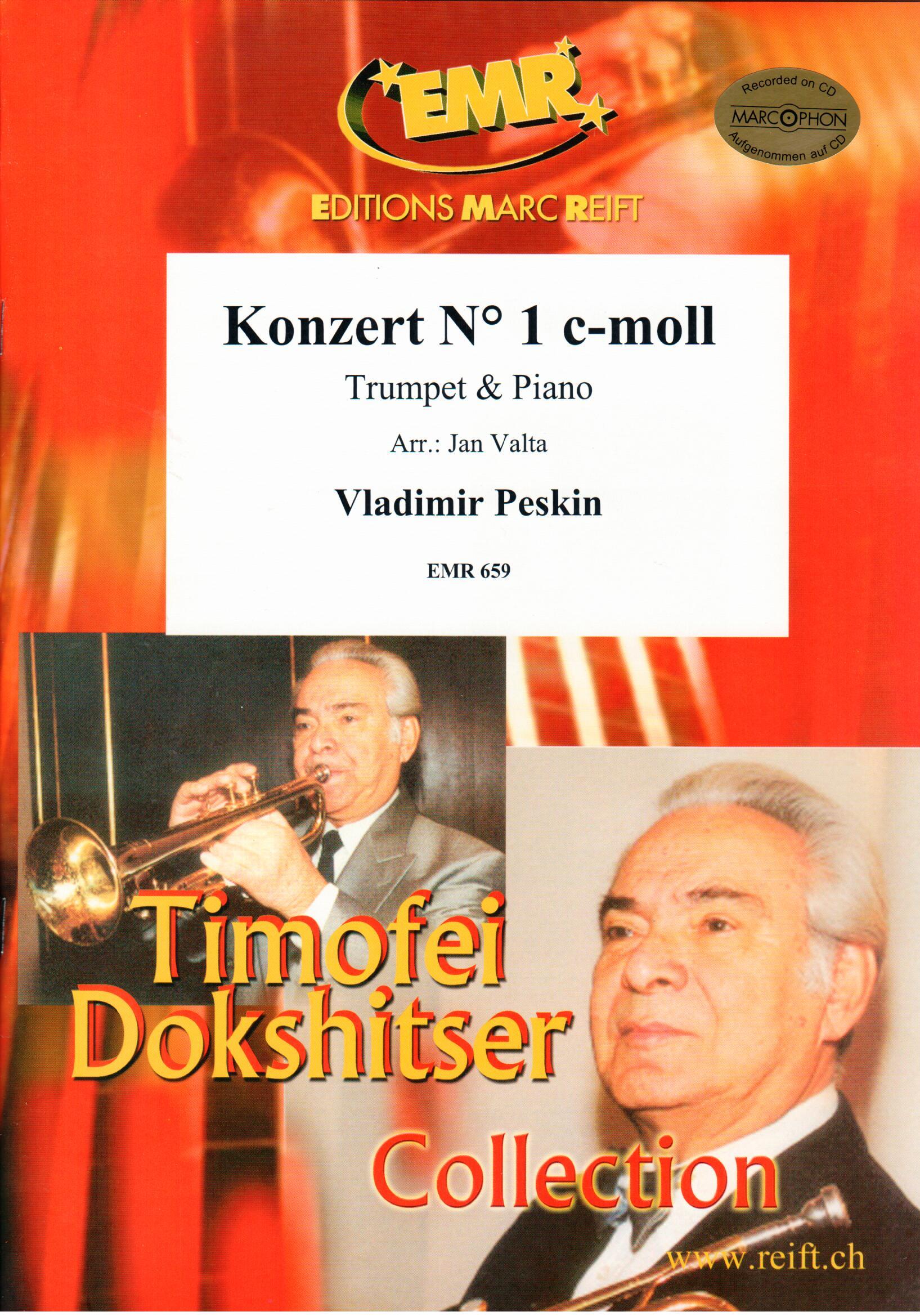 KONZERT N° 1 C-MOLL, SOLOS - B♭. Cornet/Trumpet with Piano