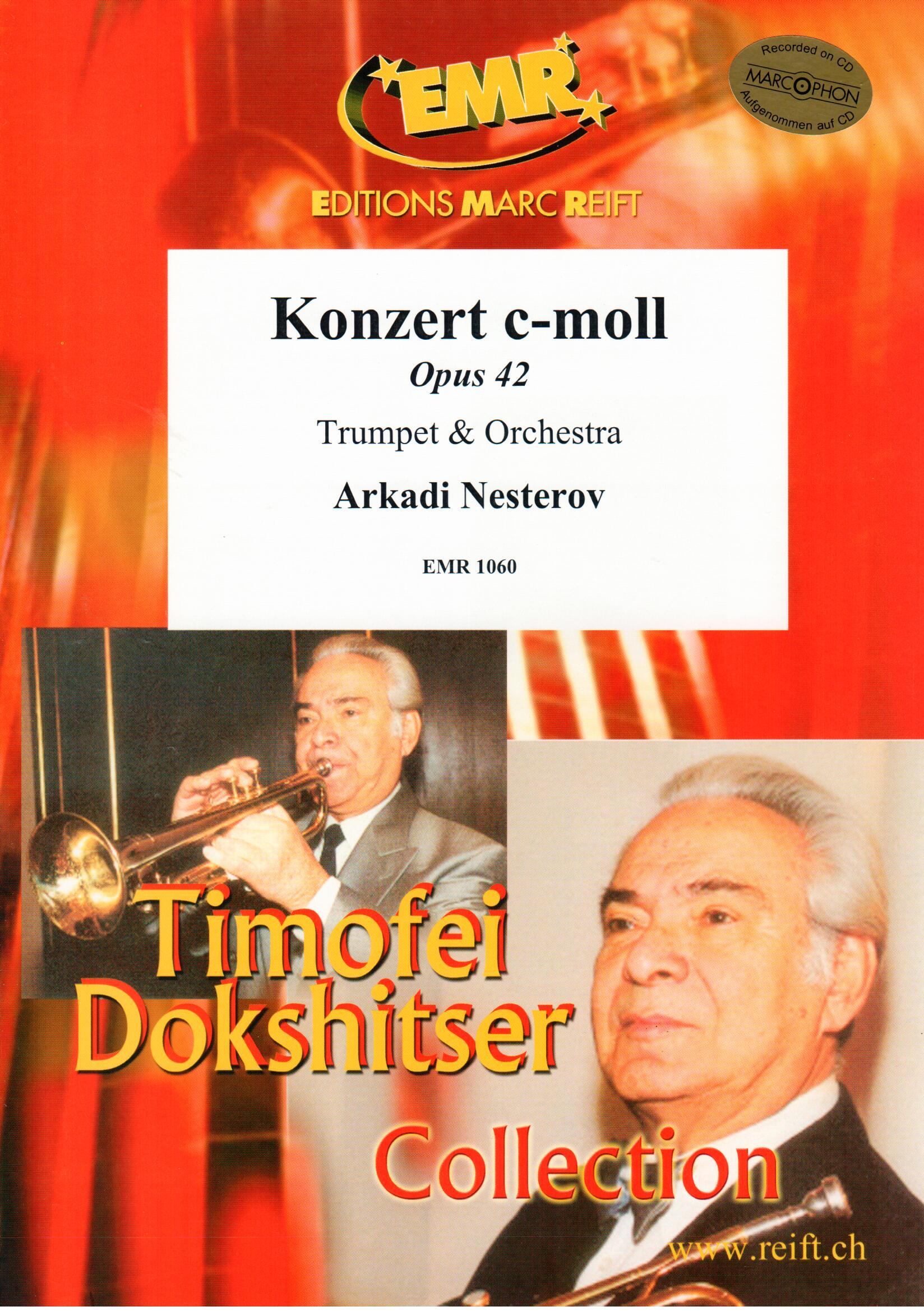 KONZERT C-MOLL OP. 42, SOLOS - B♭. Cornet/Trumpet with Piano