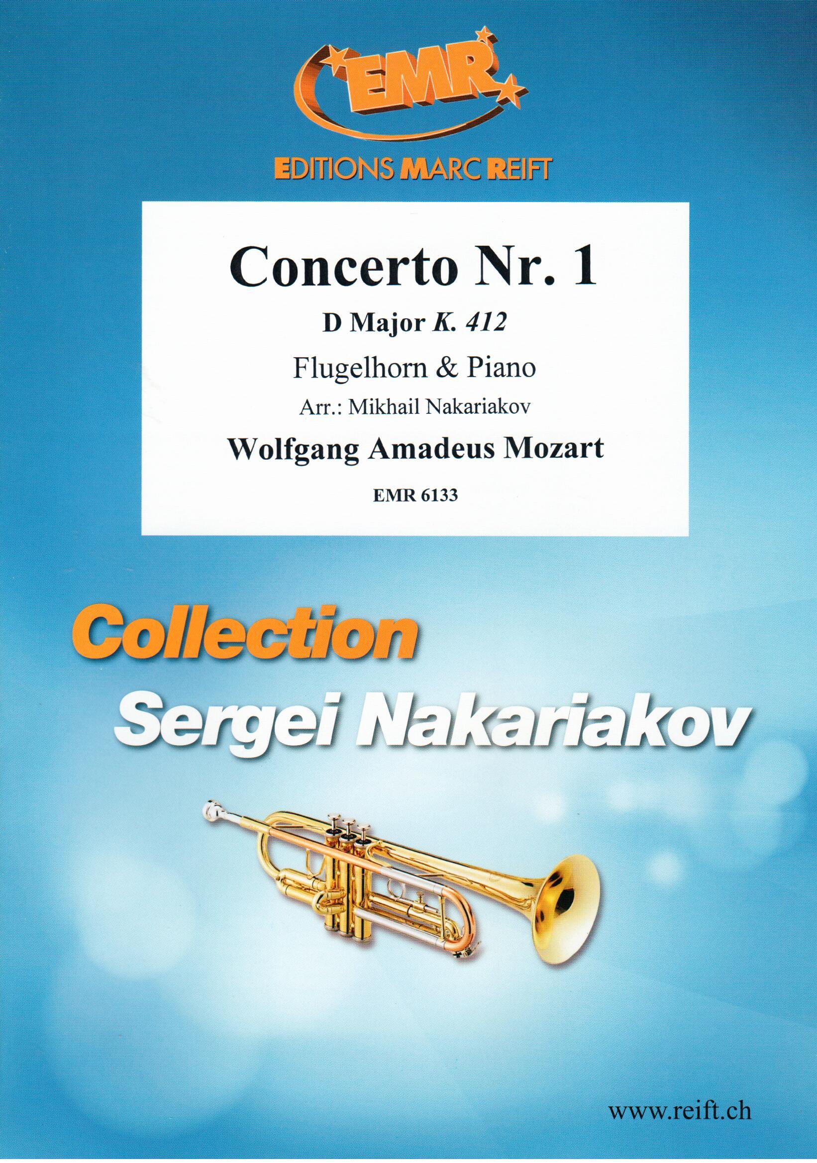 CONCERTO NR. 1 IN D MAJOR, SOLOS - B♭. Cornet/Trumpet with Piano