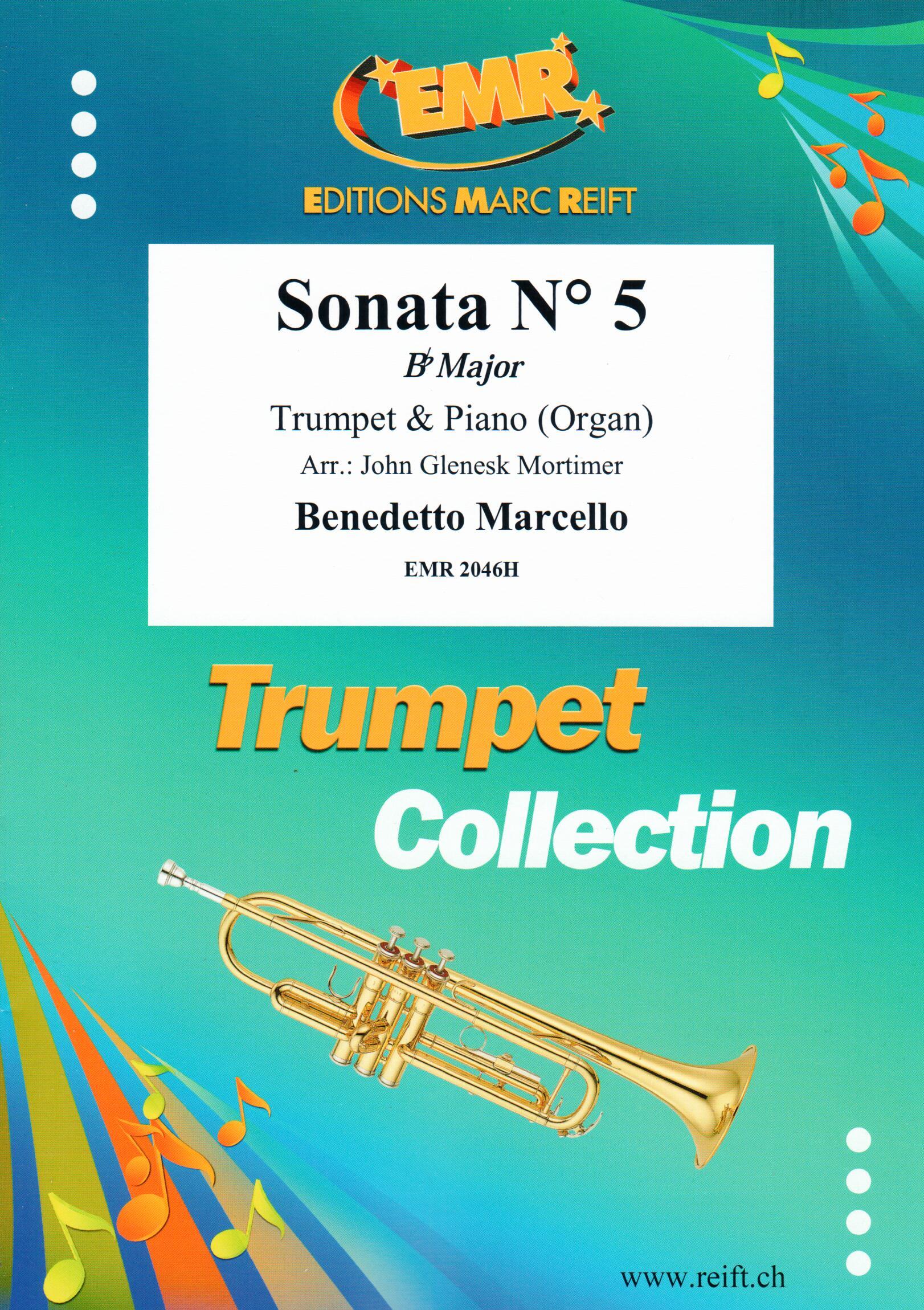SONATA N° 5 IN BB MAJOR, SOLOS - B♭. Cornet/Trumpet with Piano