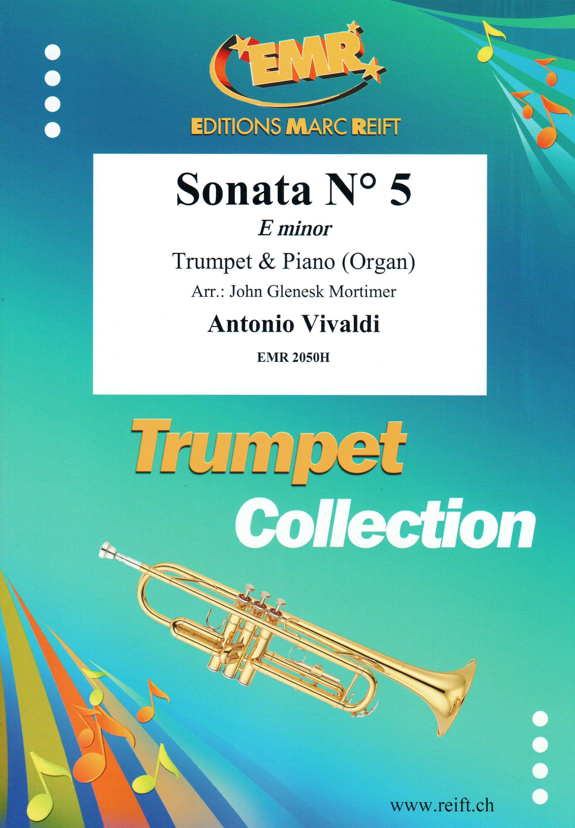 SONATA N° 5 IN E MINOR, SOLOS - B♭. Cornet/Trumpet with Piano
