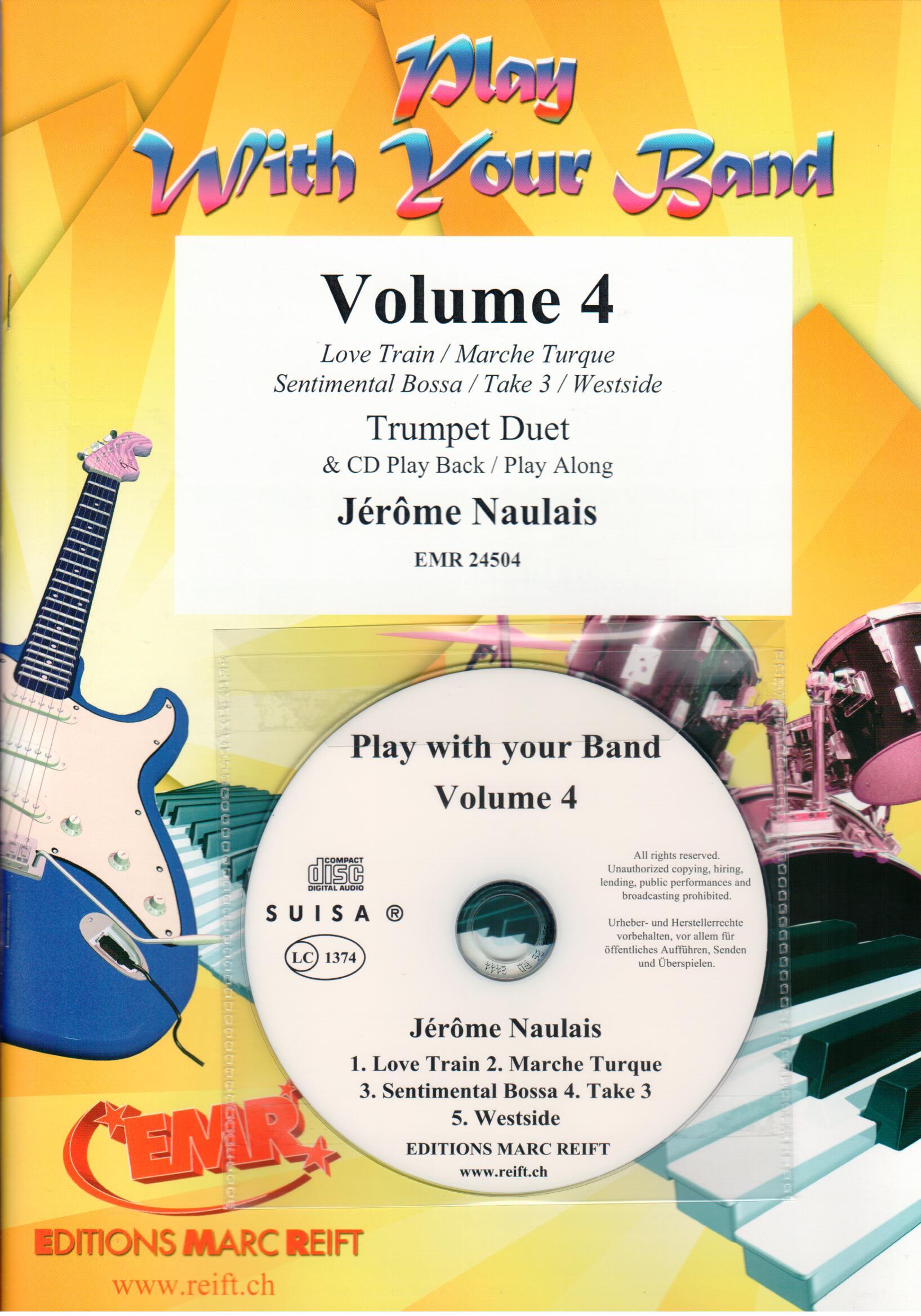 PLAY WITH YOUR BAND VOLUME 4, SOLOS - B♭. Cornet/Trumpet with Piano