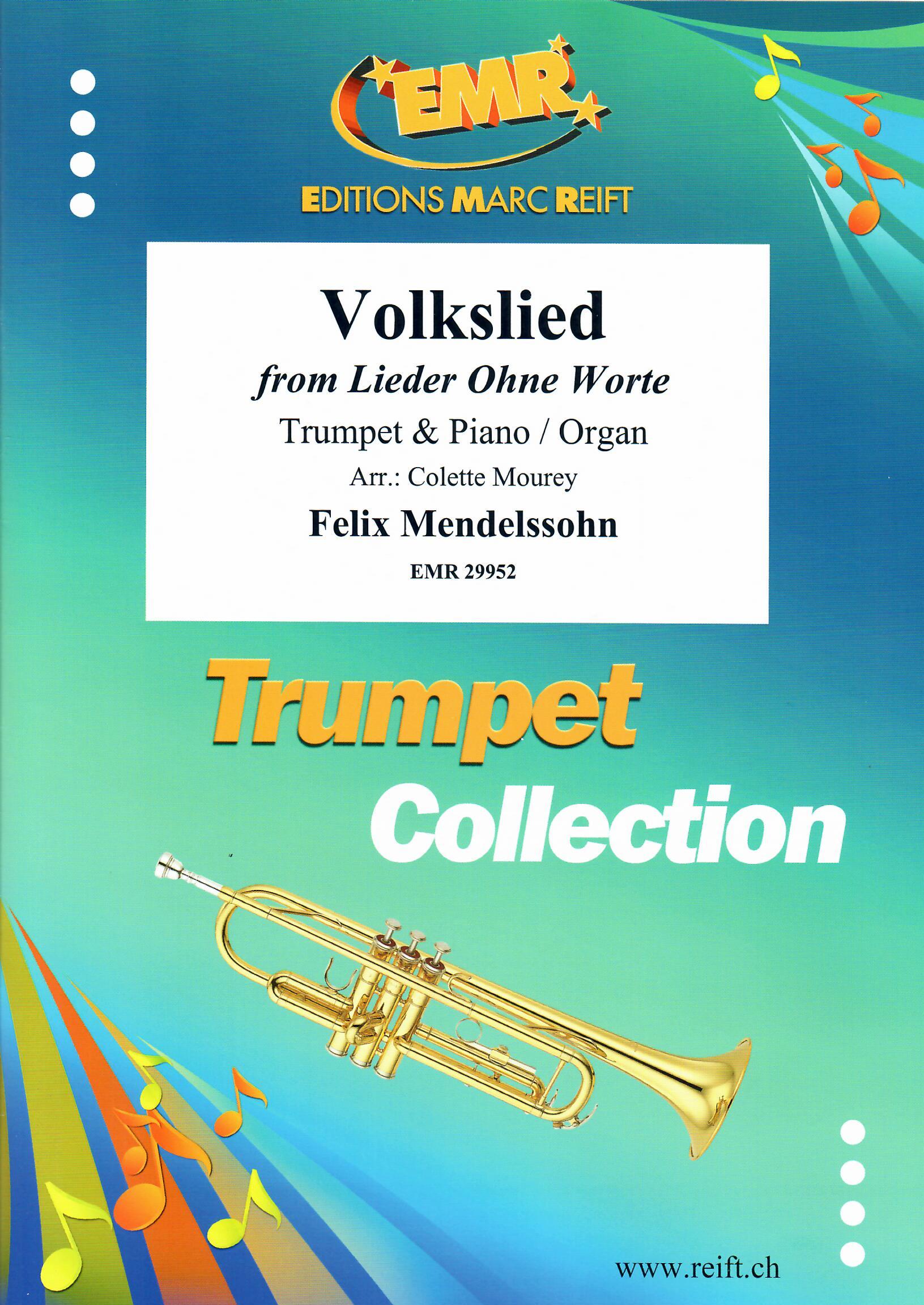 VOLKSLIED, SOLOS - B♭. Cornet/Trumpet with Piano