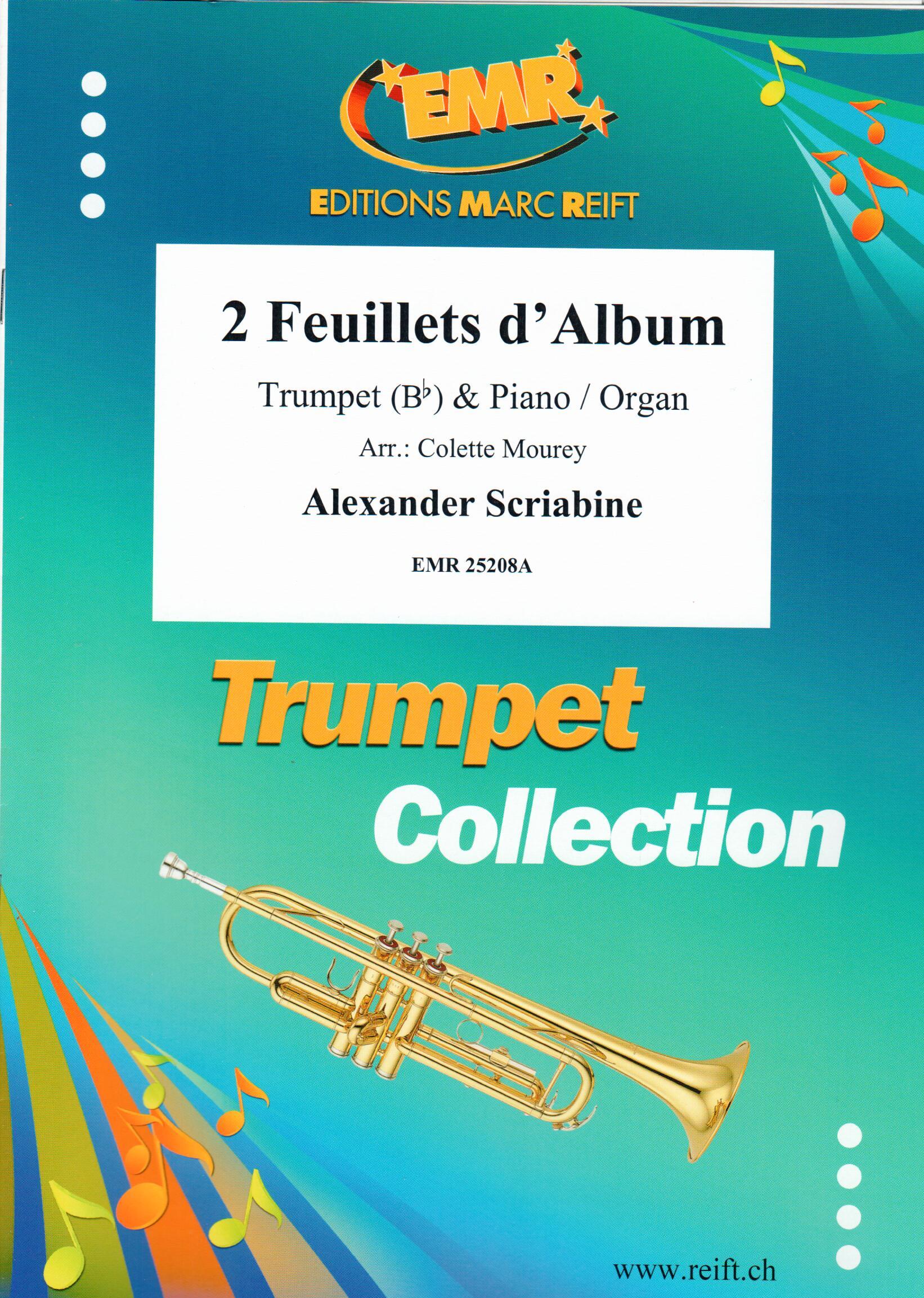 2 FEUILLETS D'ALBUM, SOLOS - B♭. Cornet/Trumpet with Piano